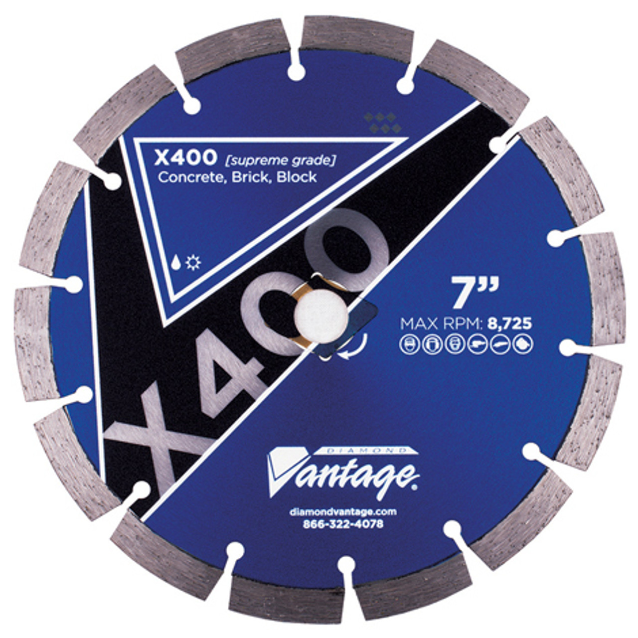 Diamond Vantage 5 x .080 x 7/8-5/8 General Purpose, Supreme Grade, Segmented Blade