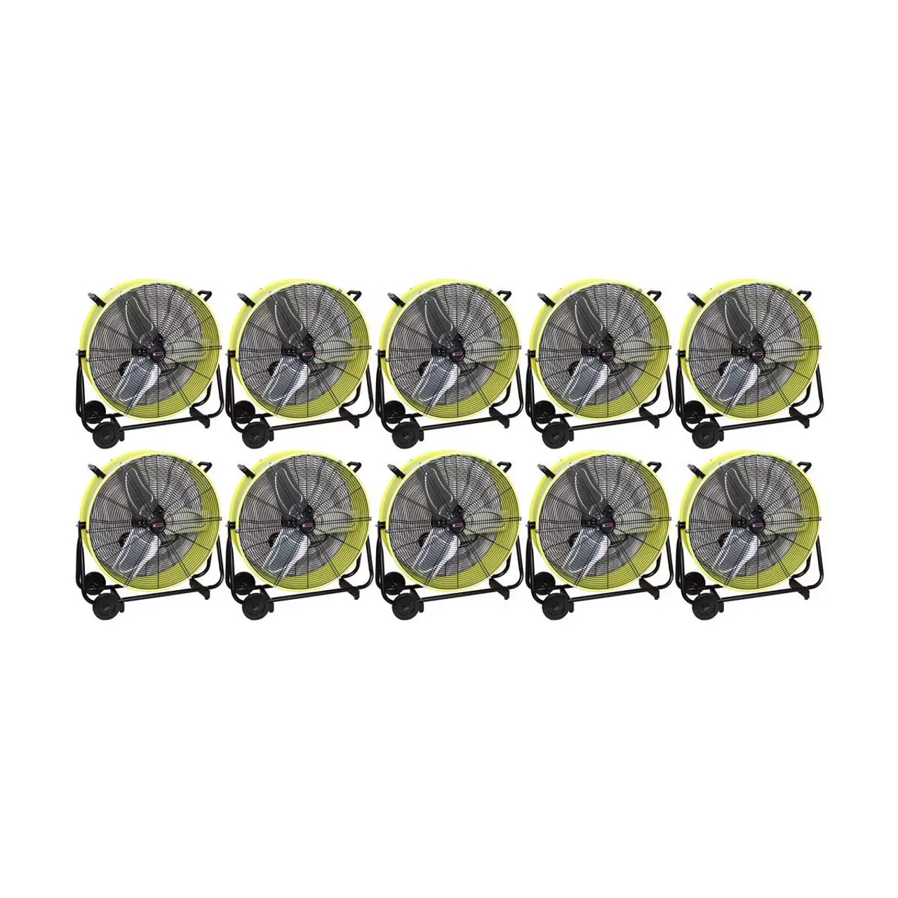 24" Direct Drive Tilting Industrial Drum Fan, Safety Yellow (Pallet of 10)