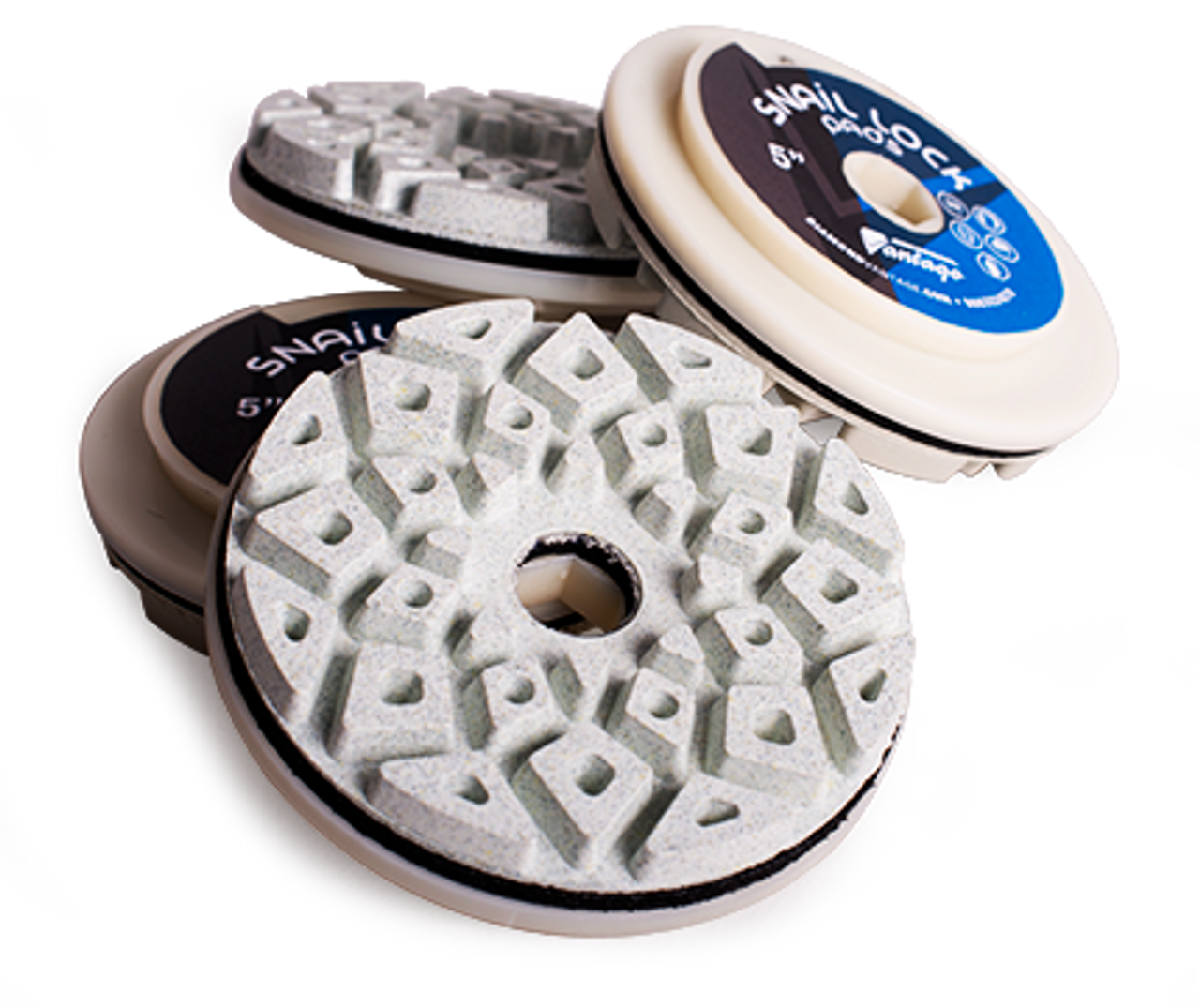 Diamond Vantage 5? x Snail Lock In-Line Polishing Pad for Natural and Engineered Stone, 50 Grit