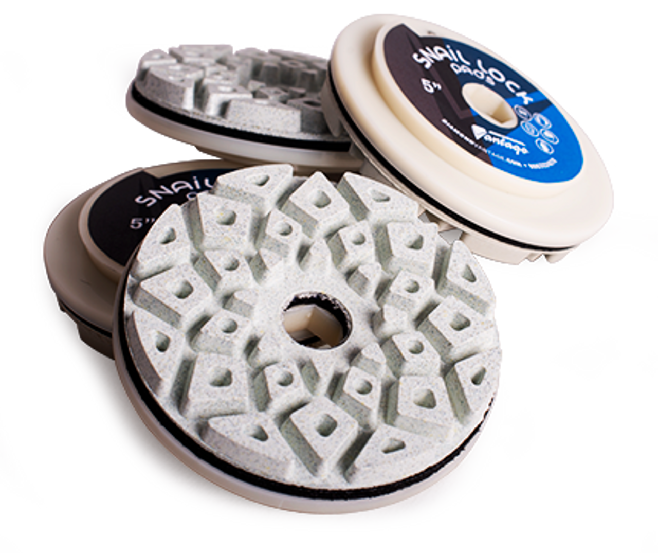 Diamond Vantage 5? x Snail Lock In-Line Polishing Pad for Natural and Engineered Stone, 400 Grit