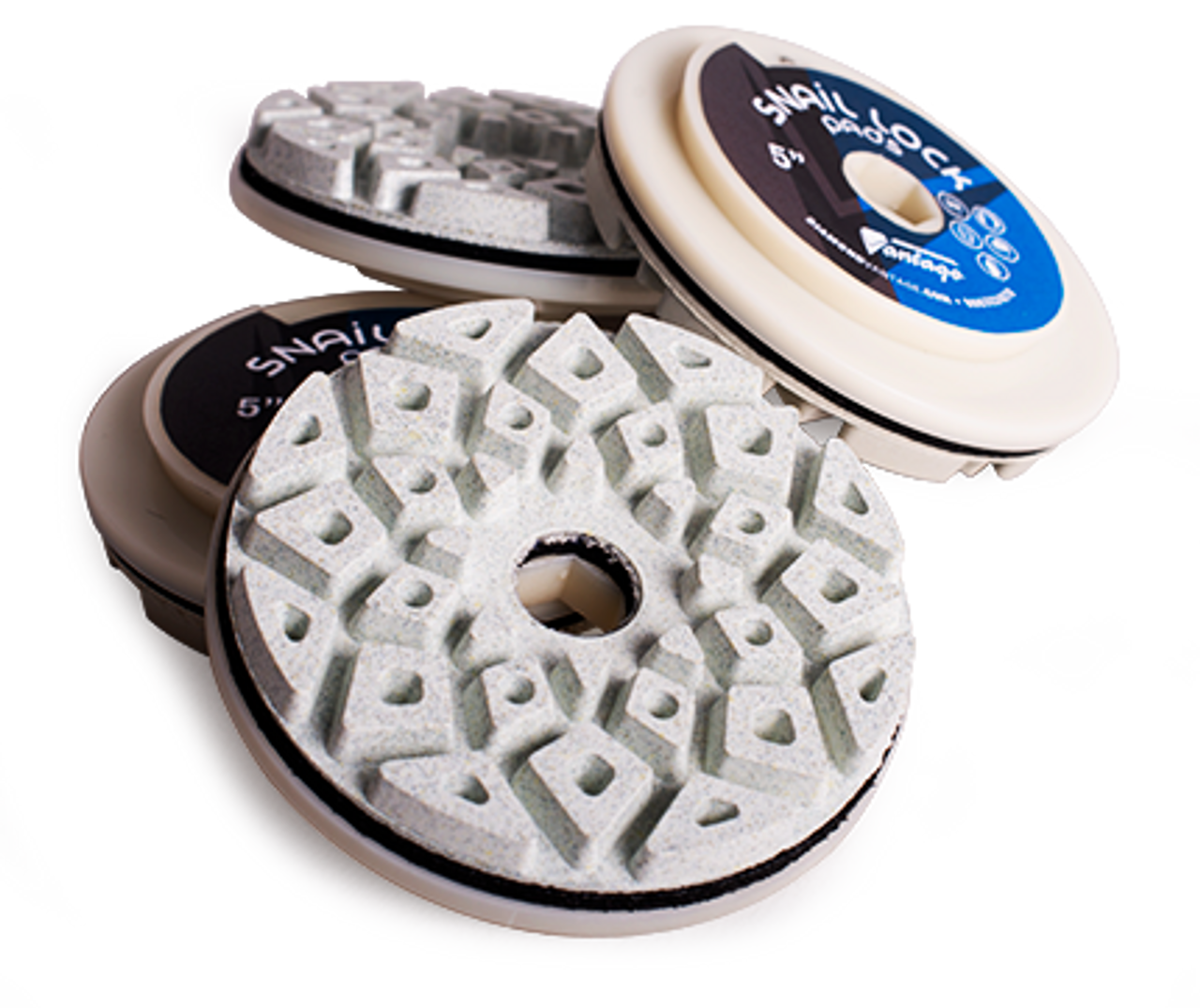 Diamond Vantage 5? x Snail Lock In-Line Polishing Pad for Natural and Engineered Stone, 3000 Grit