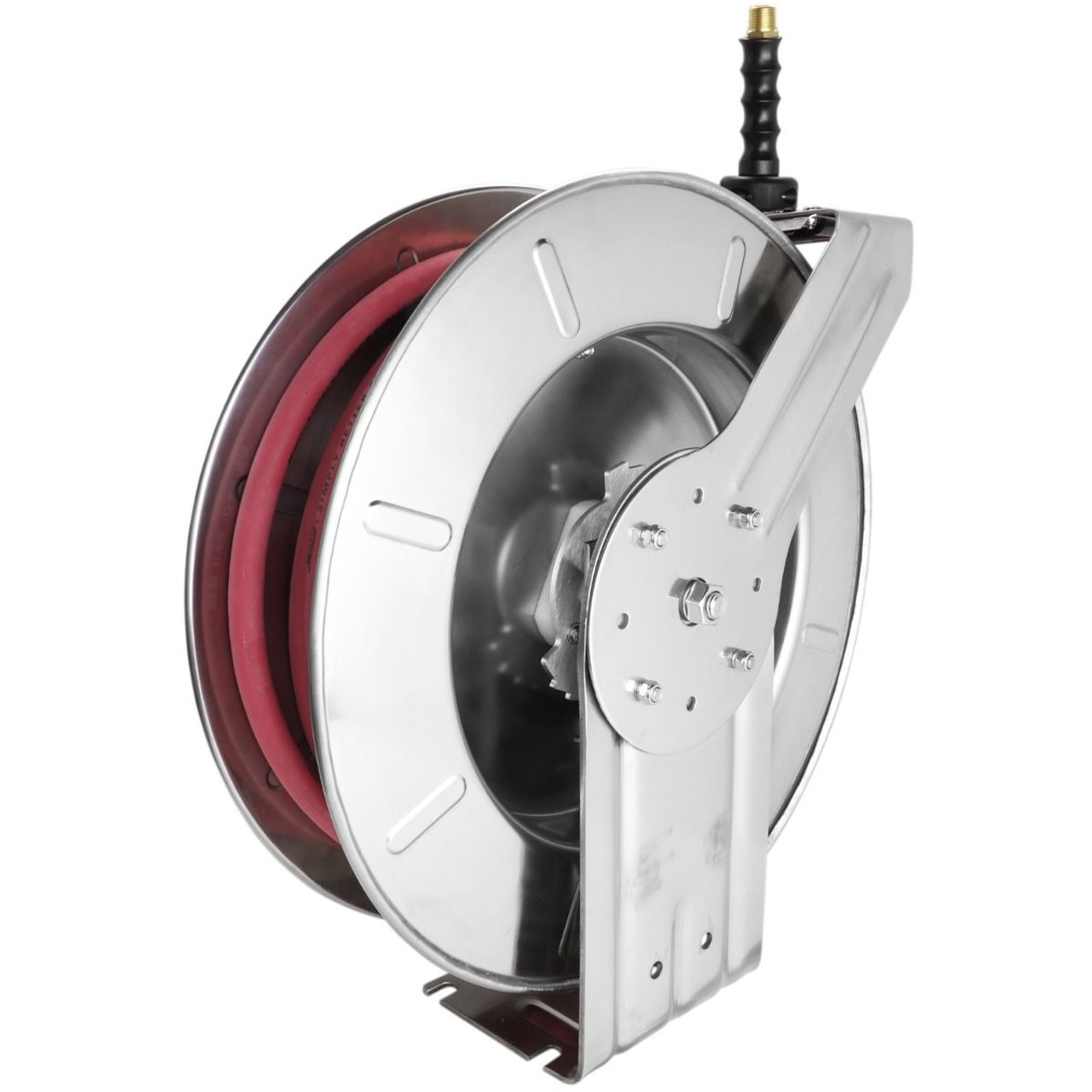 Milton? Industrial Stainless Steel Hose Reel Retractable, 3/8" ID x 50'