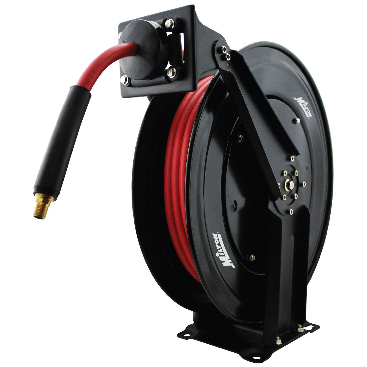 Milton? 2760-50D - Steel Dual Arm Auto-Retractable Hose Reel, 3/8" x 50 ft. Rubber Hose - 300 Max PSI