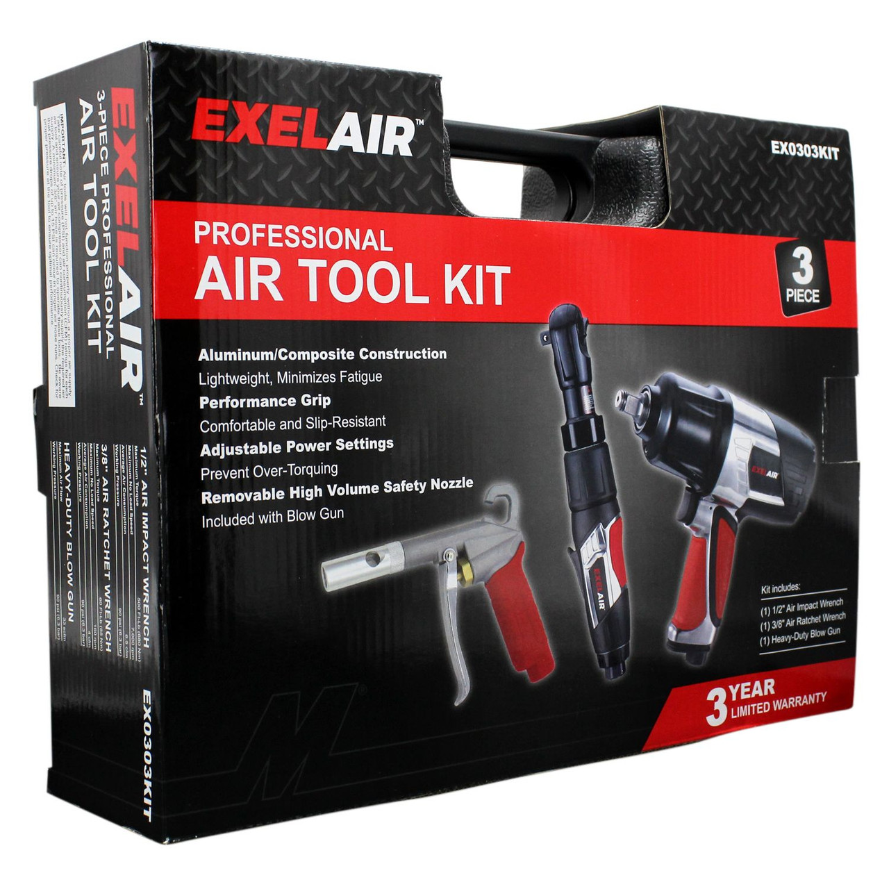 Milton? EXELAIR? (3-Piece Professional Air Tool Kit)