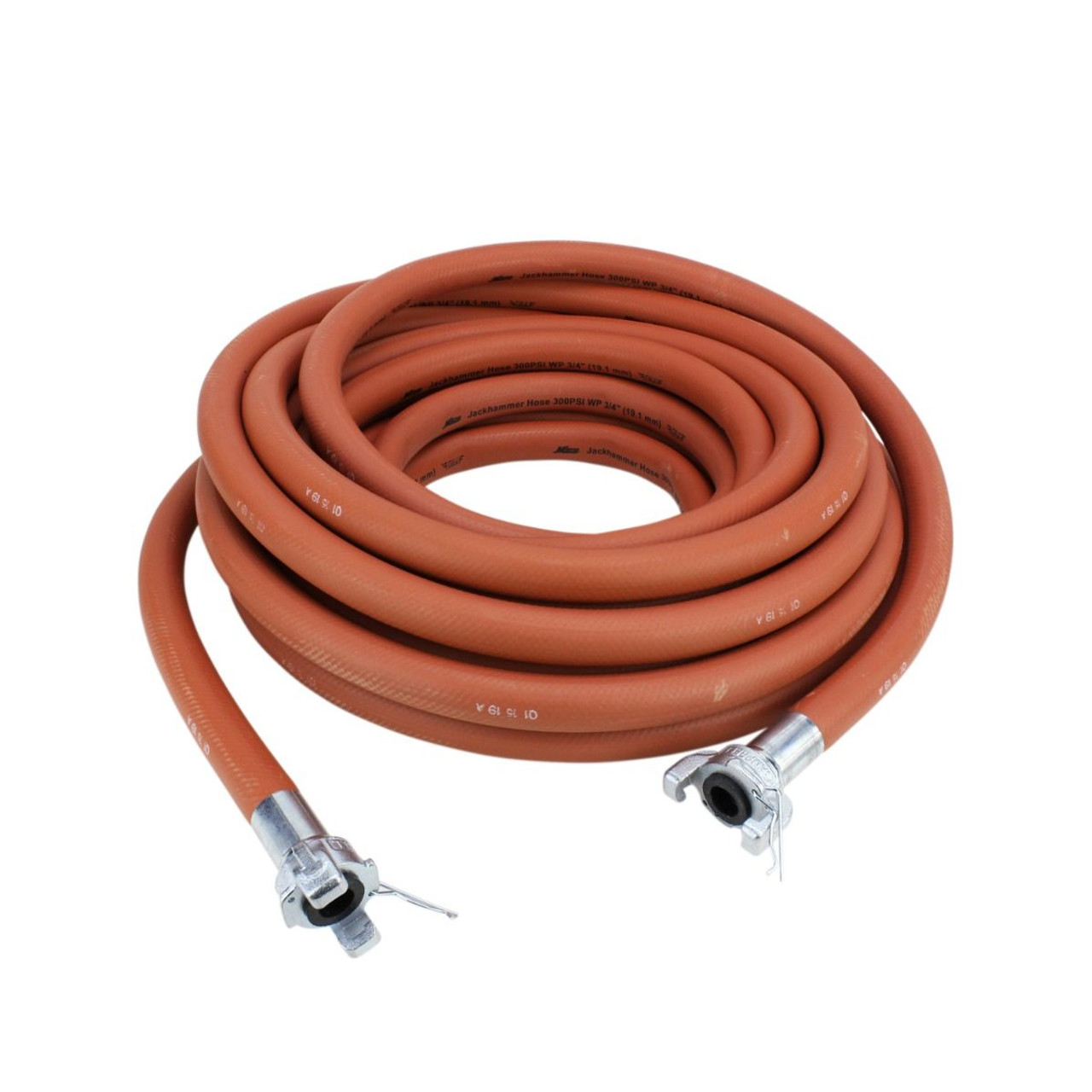 Milton? Industrial Jackhammer 50?? Red Rubber Air Hose w/ 3/4" Crimped