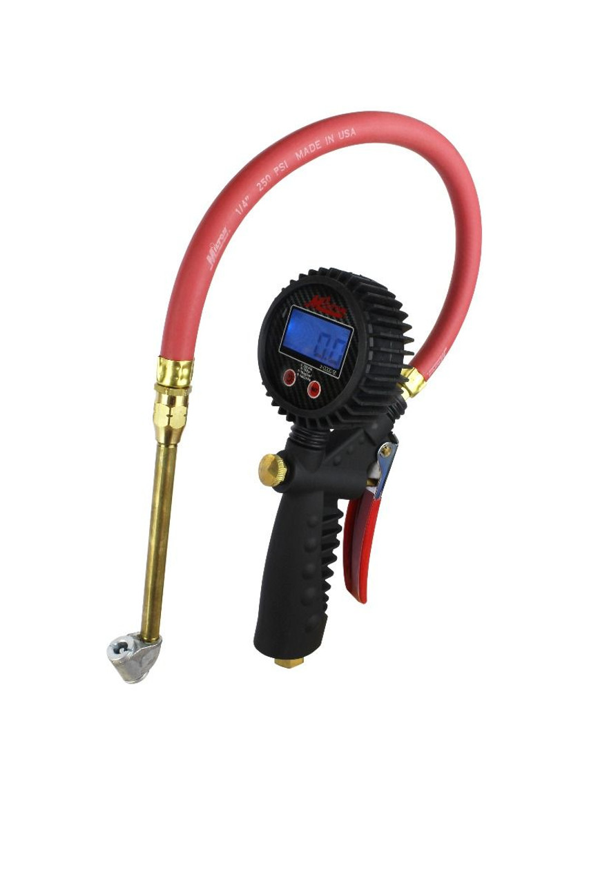 Milton? Pro Digital Tire Inflator/Pressure Pistol Grip Gauge, Classic Dual Head Chuck, 15" Hose