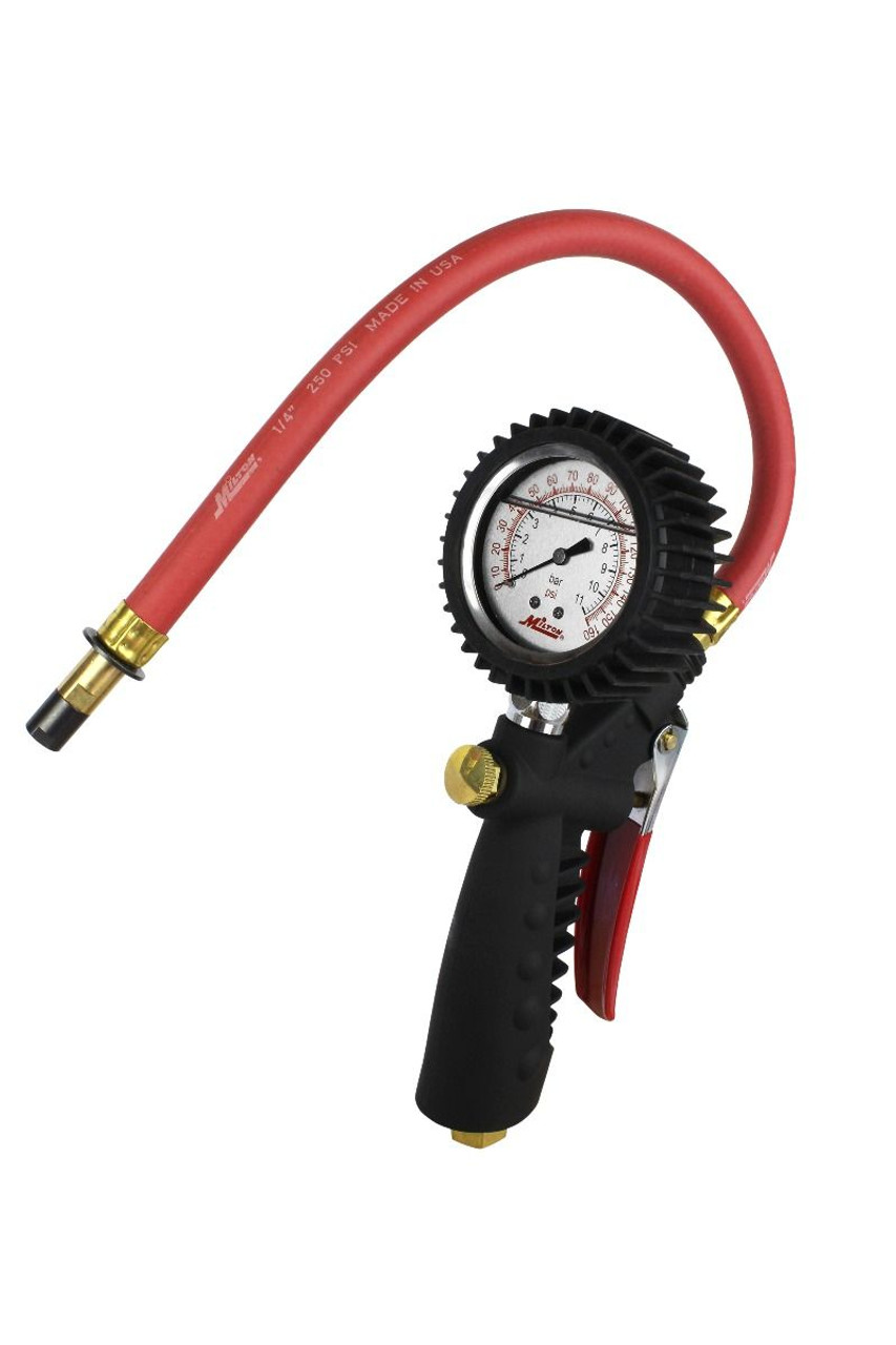 Milton? Pro Analog Tire Inflator/Pressure Pistol Grip Gauge