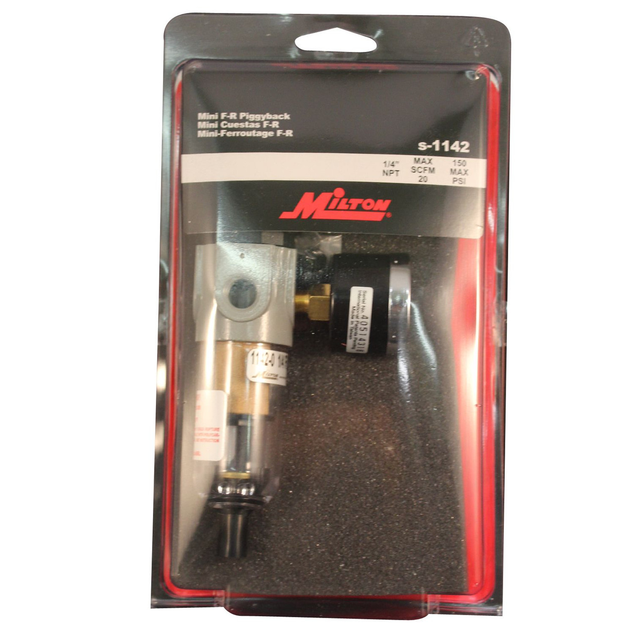 Milton? 1/4" NPT Polycarbonate Mini Piggyback FR Duo