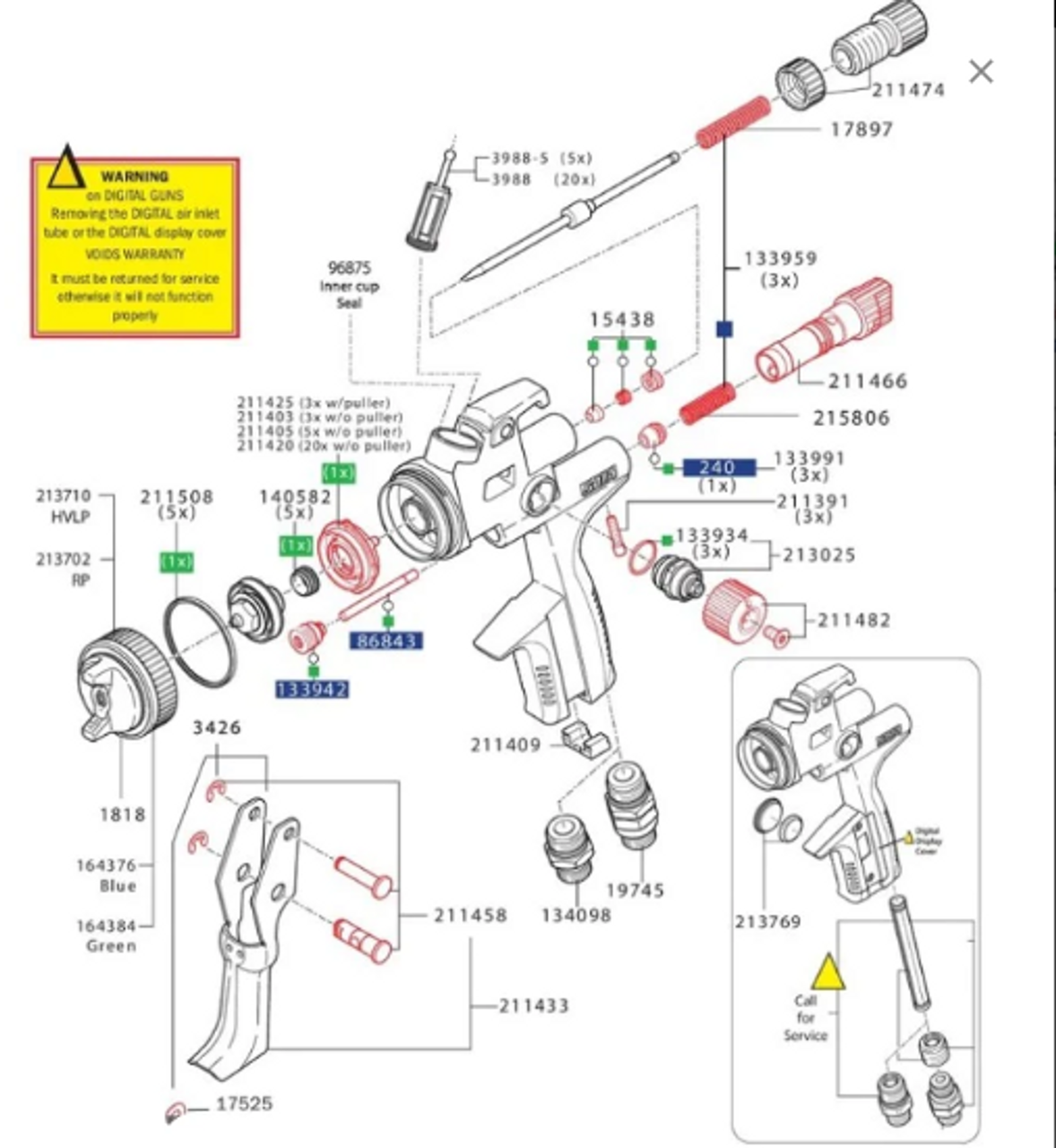 SATAjet Test Gauge, 1.2&W & 1.3, 5000B RP