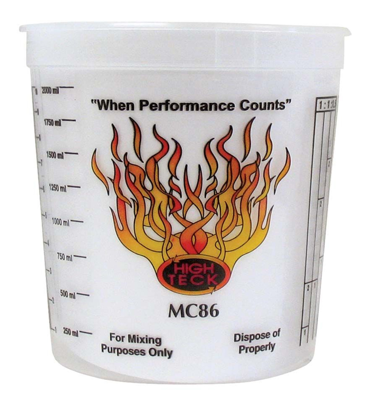 High Teck? MC86 Mixing Cup, 2.5 qt, Polypropylene