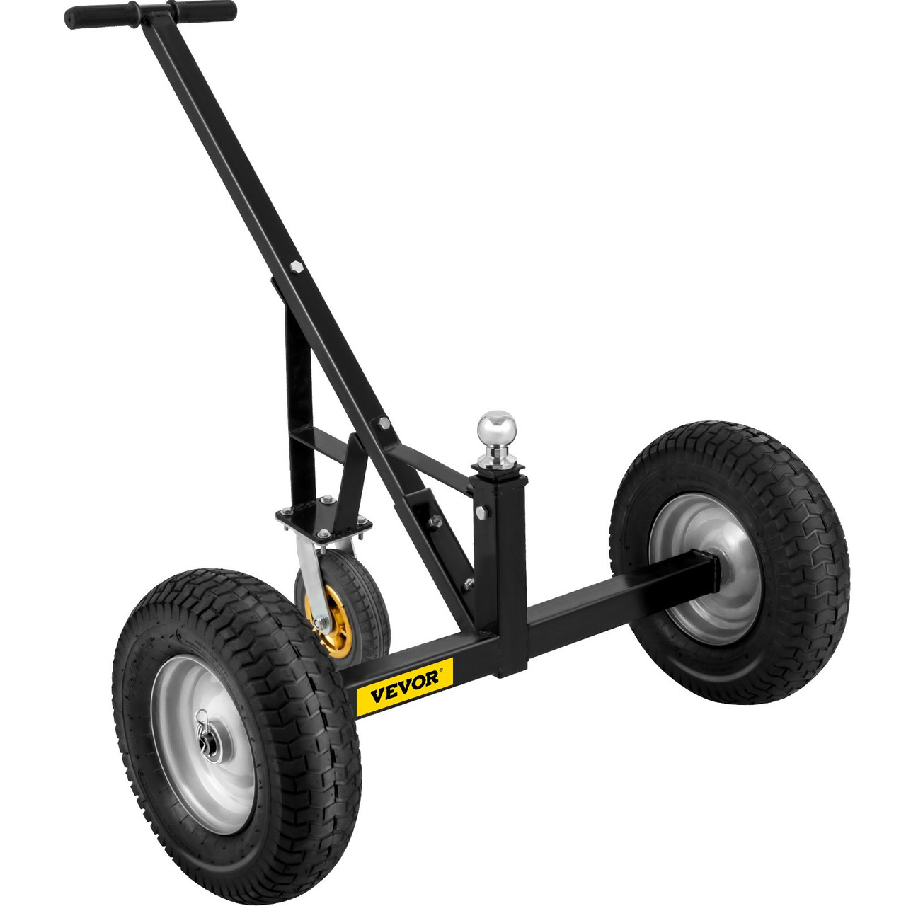 Adjustable Trailer Dolly, 800 Lbs Capacity Trailer Mover Dolly, 15.7" -23.6" Adjustable Height, 2" Ball Trailer Mover with 16" Wheels, Heavy-Duty Tow Dolly for Car, RV, Boat