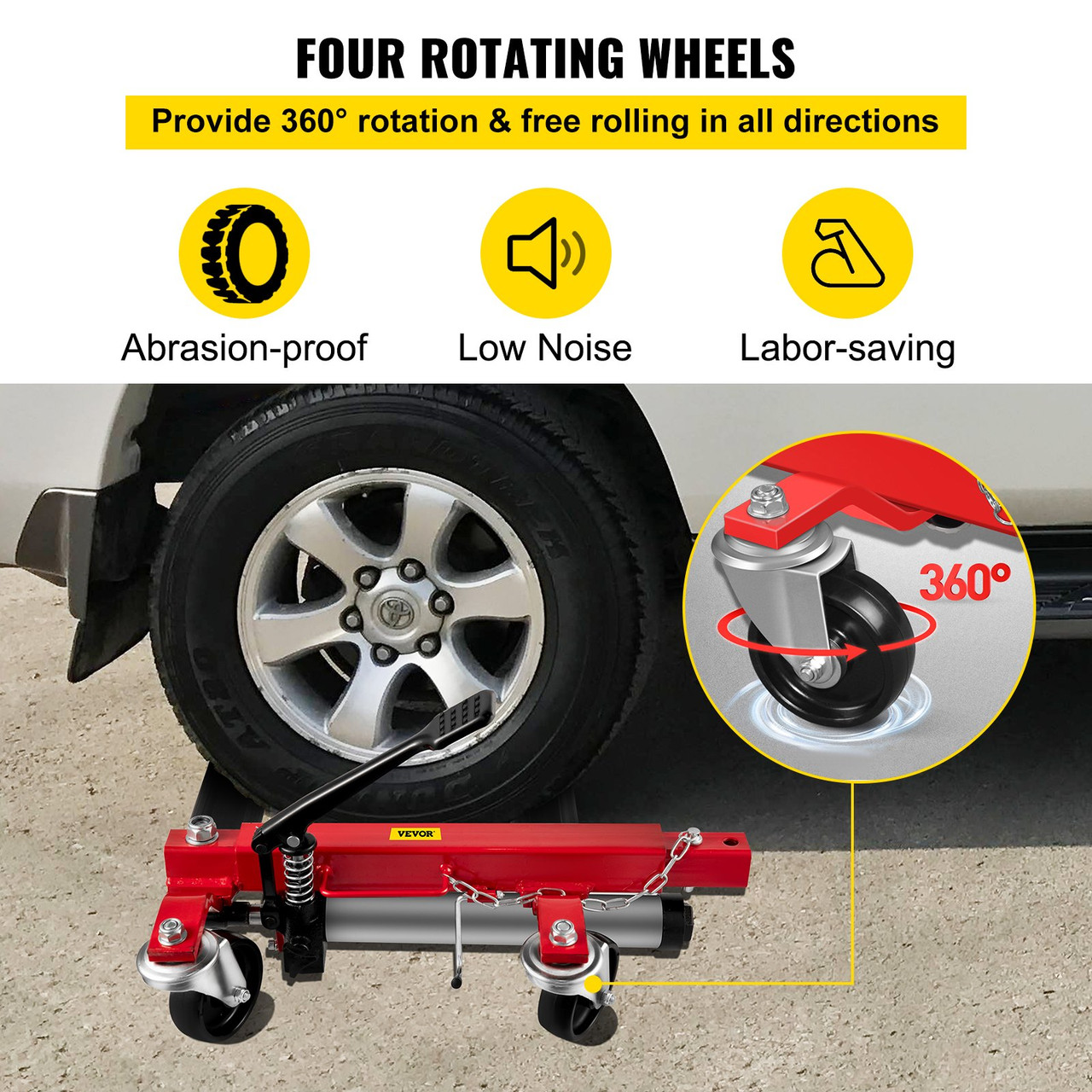 VEVOR Hydraulic Wheel Dolly Car Jack Dolly 2 Pcs 3000 lbs Wheel Jacks for Cars