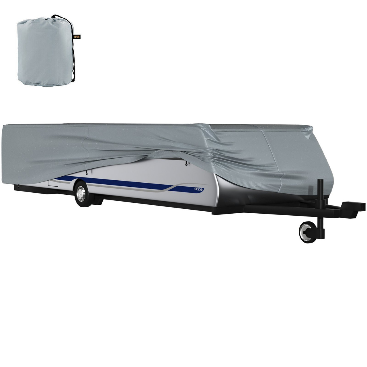 Pop Up Camper Cover Pop Up RV Cover Fit for 16-18 ft Long Trailers