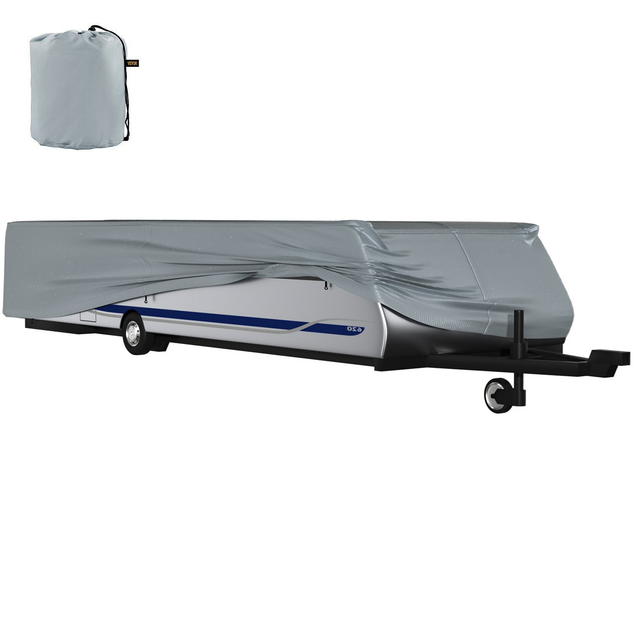Pop Up Camper Cover Pop Up RV Cover Fit for 18-20 ft Long Trailers