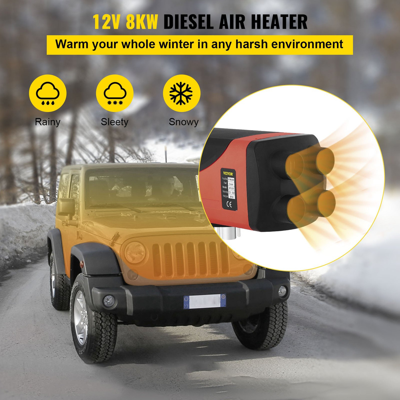 12V Air Diesel Heater PLANAR 8KW 8000W Fit Motor-homes Boats Bus Car Truck