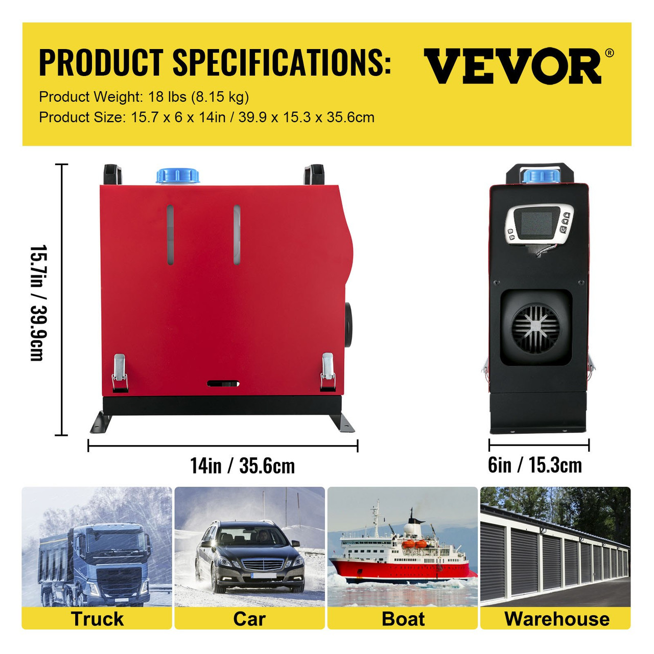 Diesel Air Heater All in One 12V 5KW  Plateau Version For Cars Trucks Boats Bus RVs