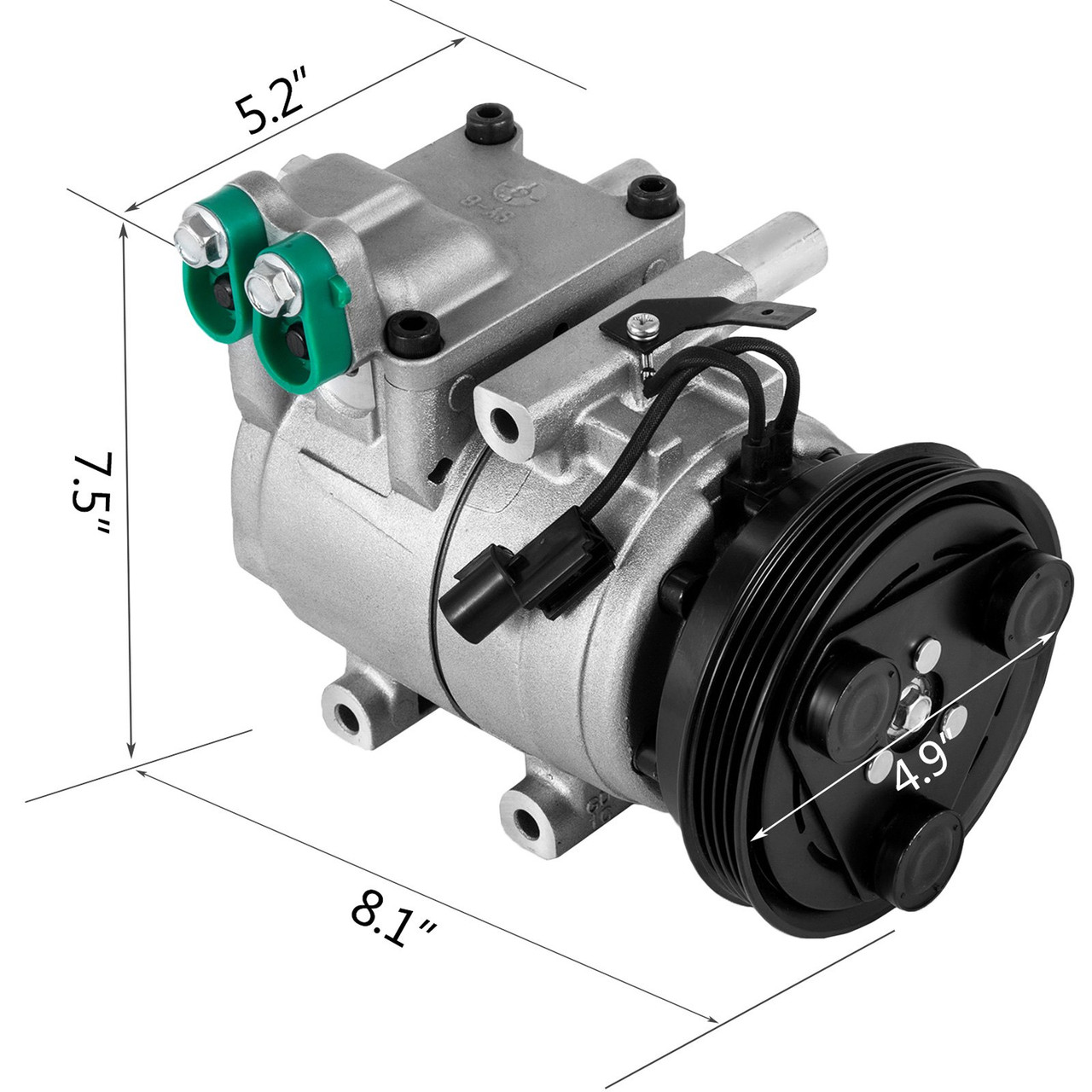 New A/C Compressor for CO 10926C (977012C100) 03-08 Tiburon / 01-06 Elantra / 05-09 Tucson