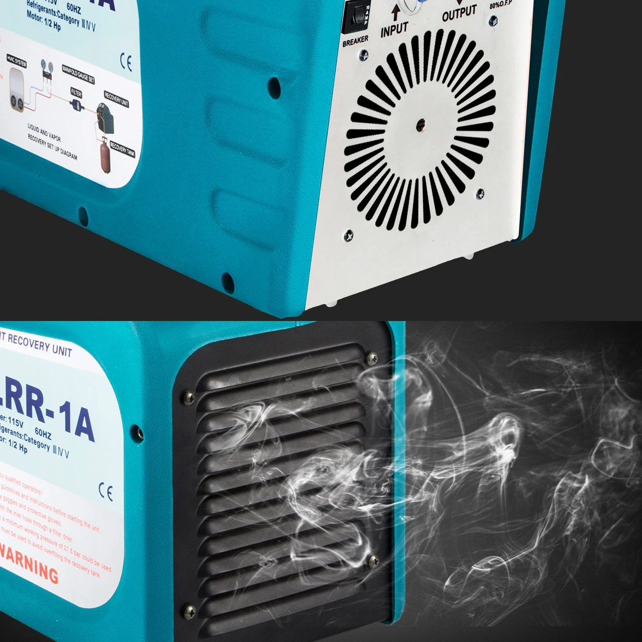 1/2HP Refrigerant Recovery Machine Portable 115V AC Refrigerant Recycling Machine Automotive HVAC 558psi Refrigerant Recovery Unit Air Conditioning Repair Tool (115V)