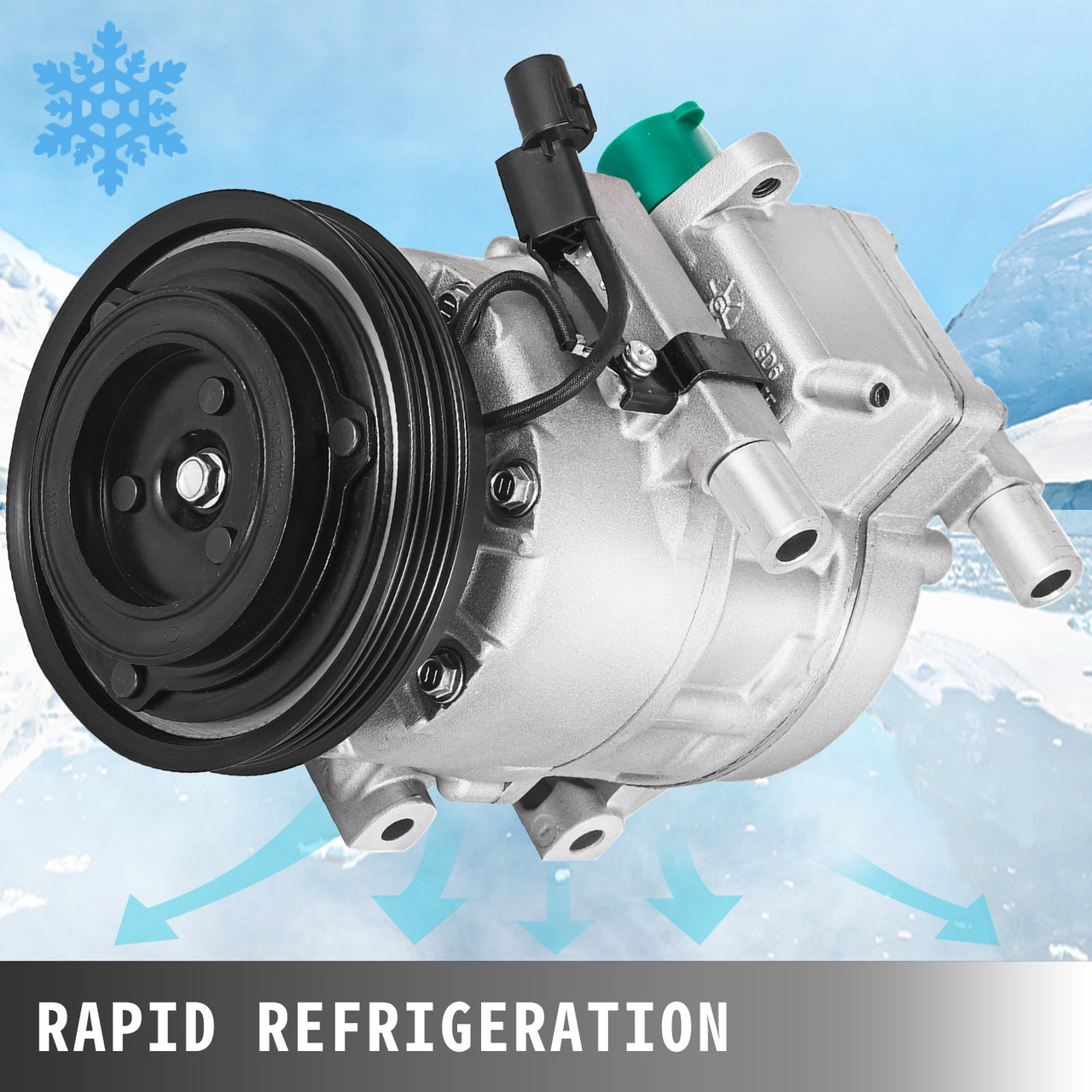 AC Compressor W/Clutch for Hyundai Accent 2006-2009 1.6L 68358