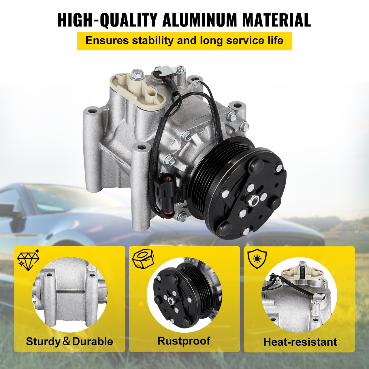 A/C Compressor For 2000-2008 Jaguar S-Type X-Type 2000-2005 Lincoln LS V6 2.5L 3.0L CO 102541AC C2S005982