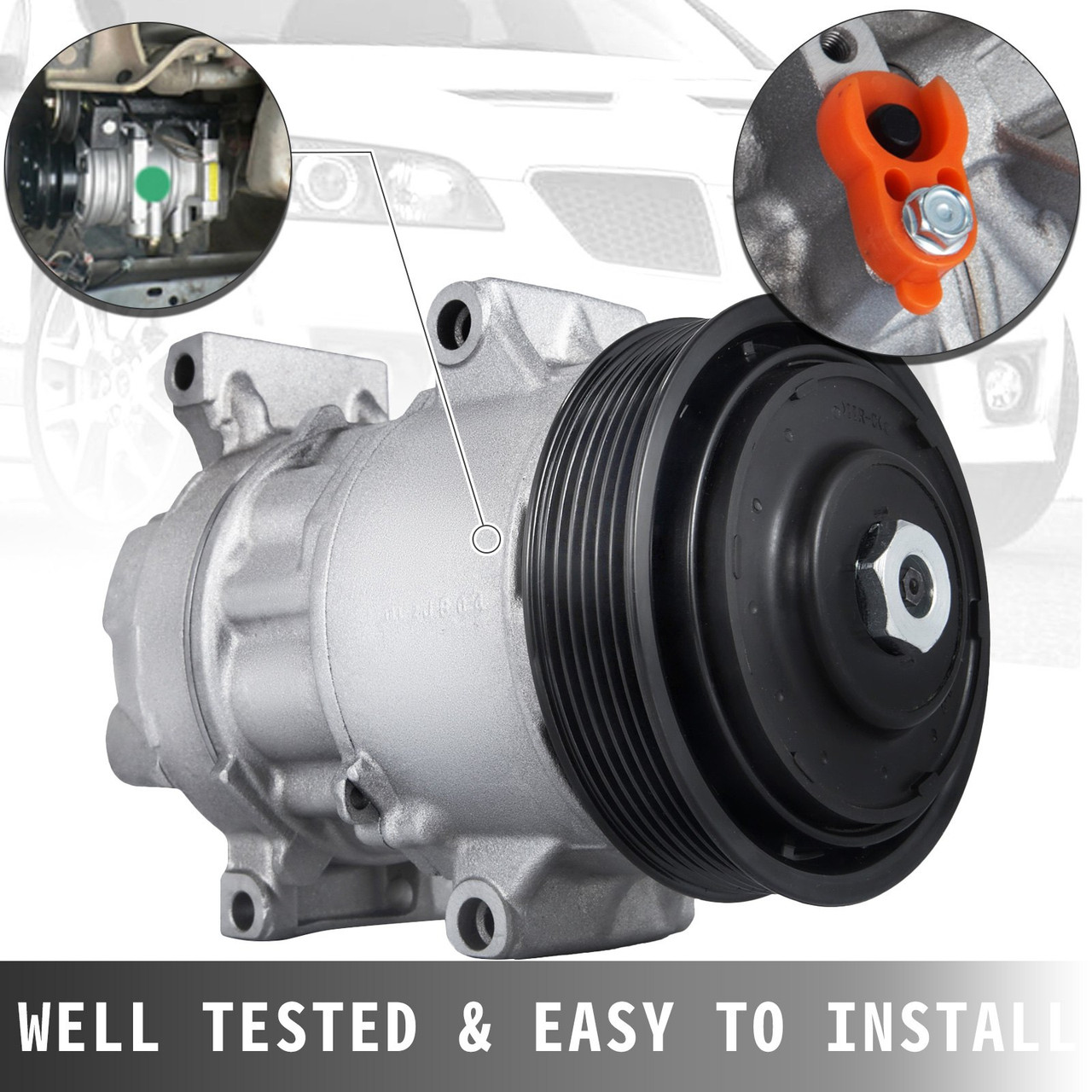 88310-02852 AC Compressor w/Clutch 6SES14C for 2014-2016 Toyota Corolla 1.8L