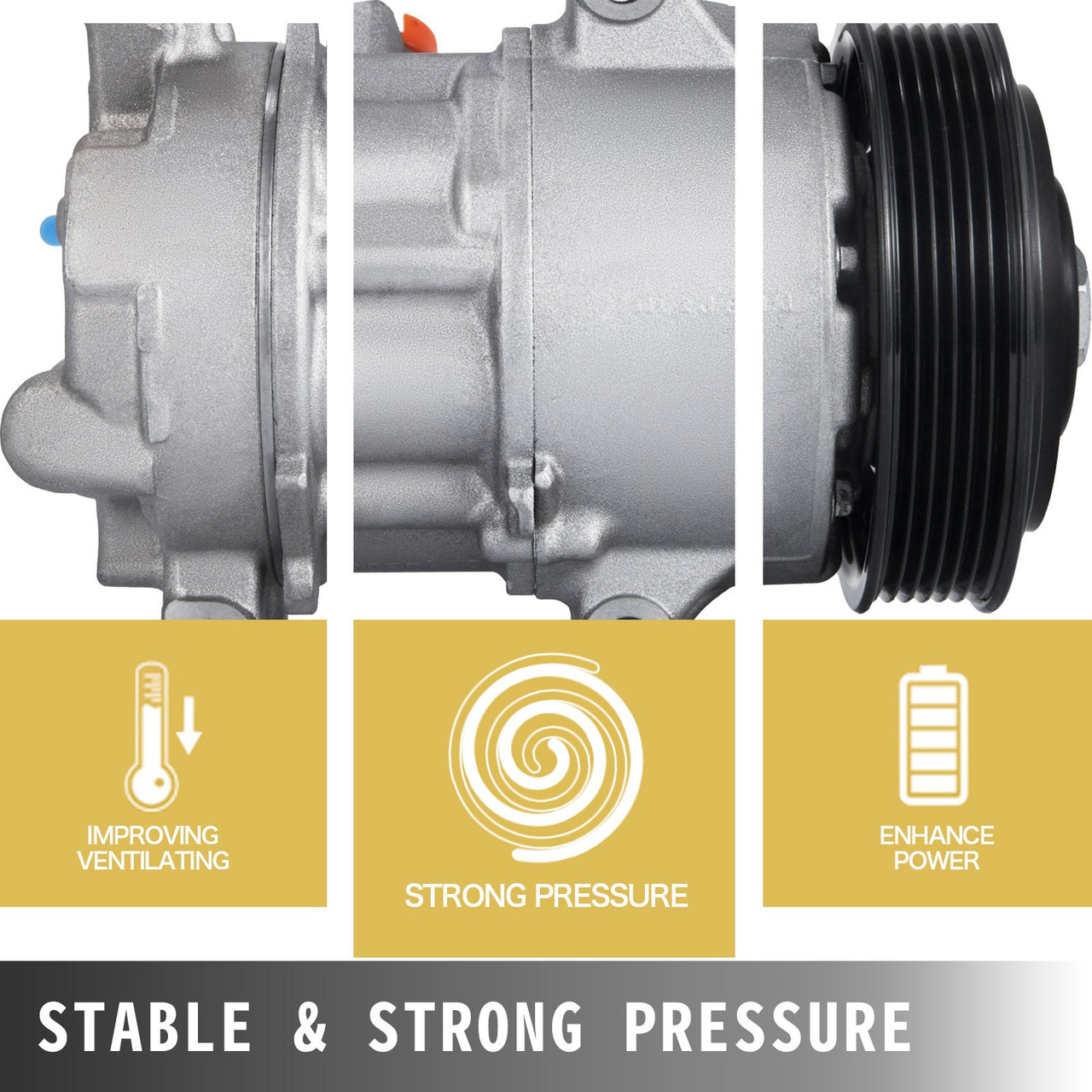 88310-02852 AC Compressor w/Clutch 6SES14C for 2014-2016 Toyota Corolla 1.8L