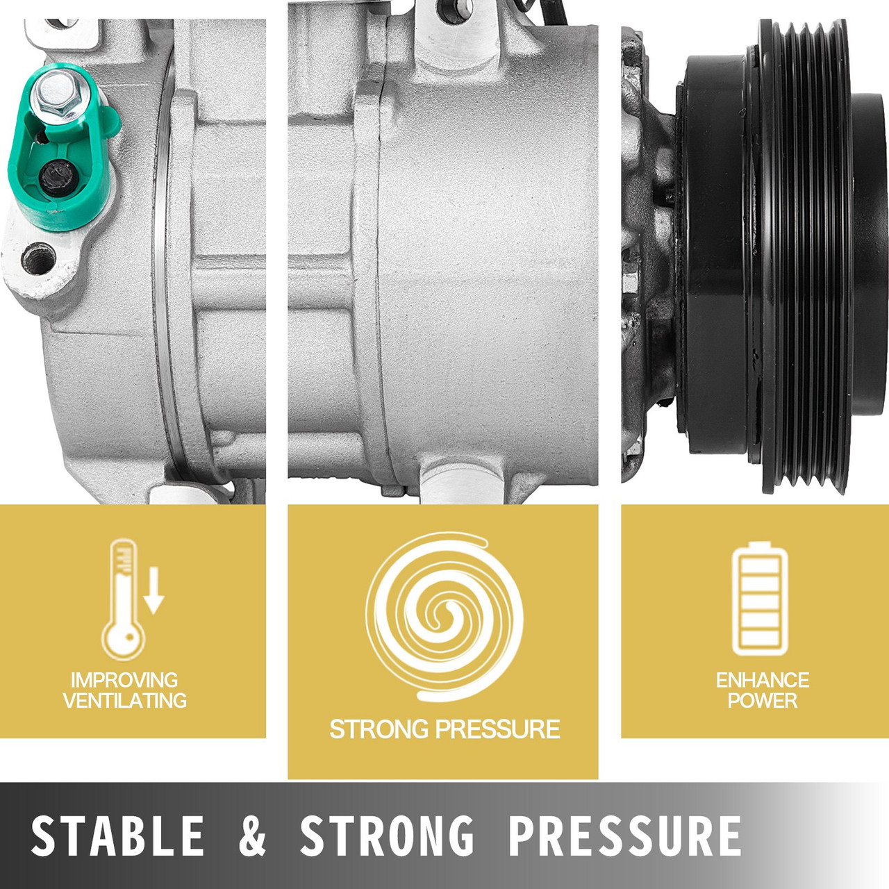 AC A/C Compressor Fits 2007 - 2009 Kia Spectra / Spectra5 L4 2.0 DOHC