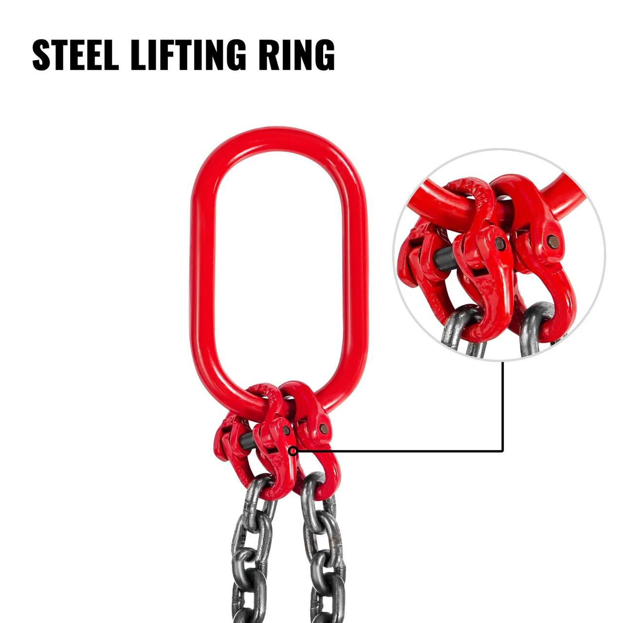 2/5 5ft G80 Lifting Chain Sling Double Leg