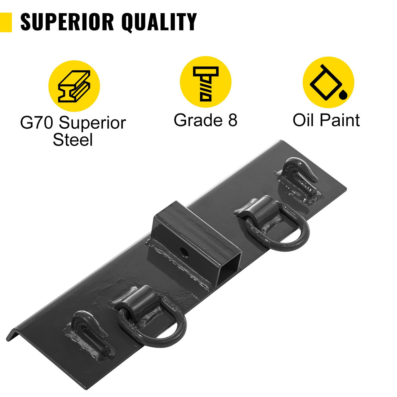 Tractor Weld on Hooks, 1/4" Compact Weld on Grab Hooks, 4700LBS G70 Forged Heavy-Duty Bolt on Hooks for Tractor Bucket with 1/2" Shackles, Work Well for Tractor Bucket, RV, UTV, Truck