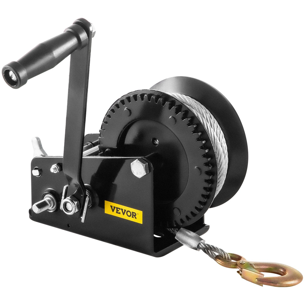 Hand Winch 3500LBS Heavy-duty Hand Crank w/ 33FT Steel Cable for Boat/SUV
