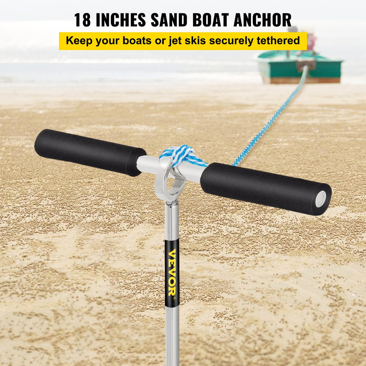 Boat Sand Anchor Pontoon Sand Anchor 18" Stainless Steel for the Beach