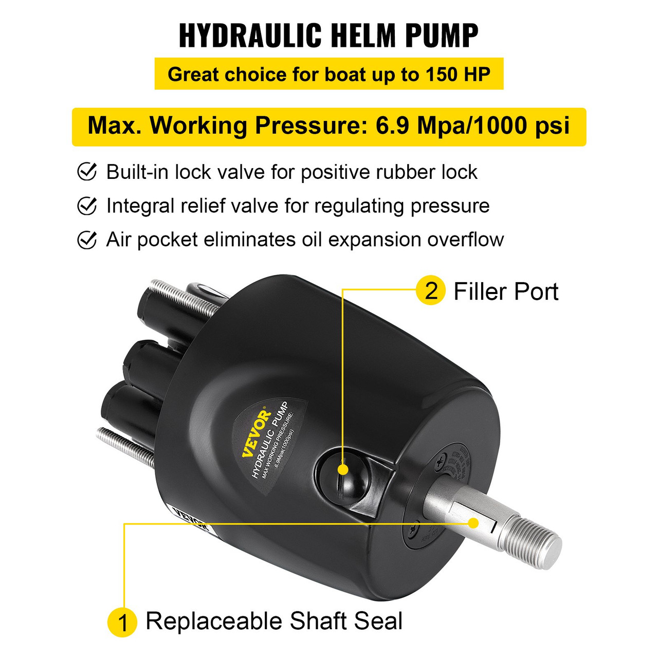 150HP Hydraulic Outboard Steering Kit Teleflex Marine S 
	
	
		ystem