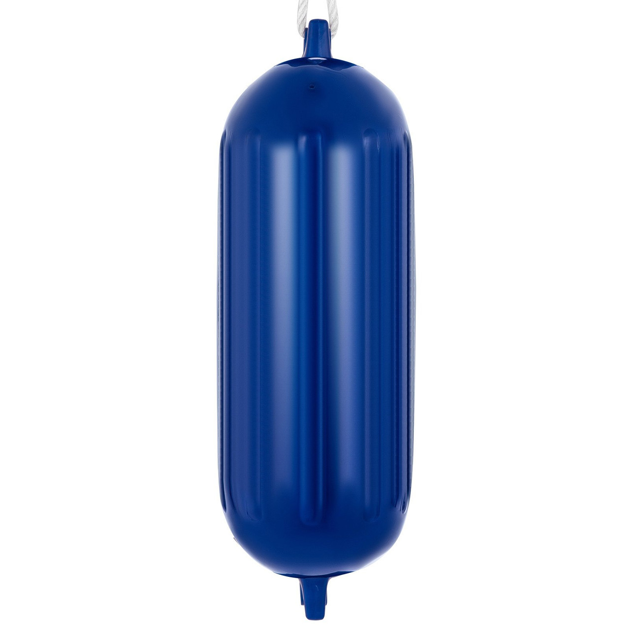 4 New Ribbed 8.5" X 27" Boat Fenders Vinyl Bumper Dock Shield Protection Blue