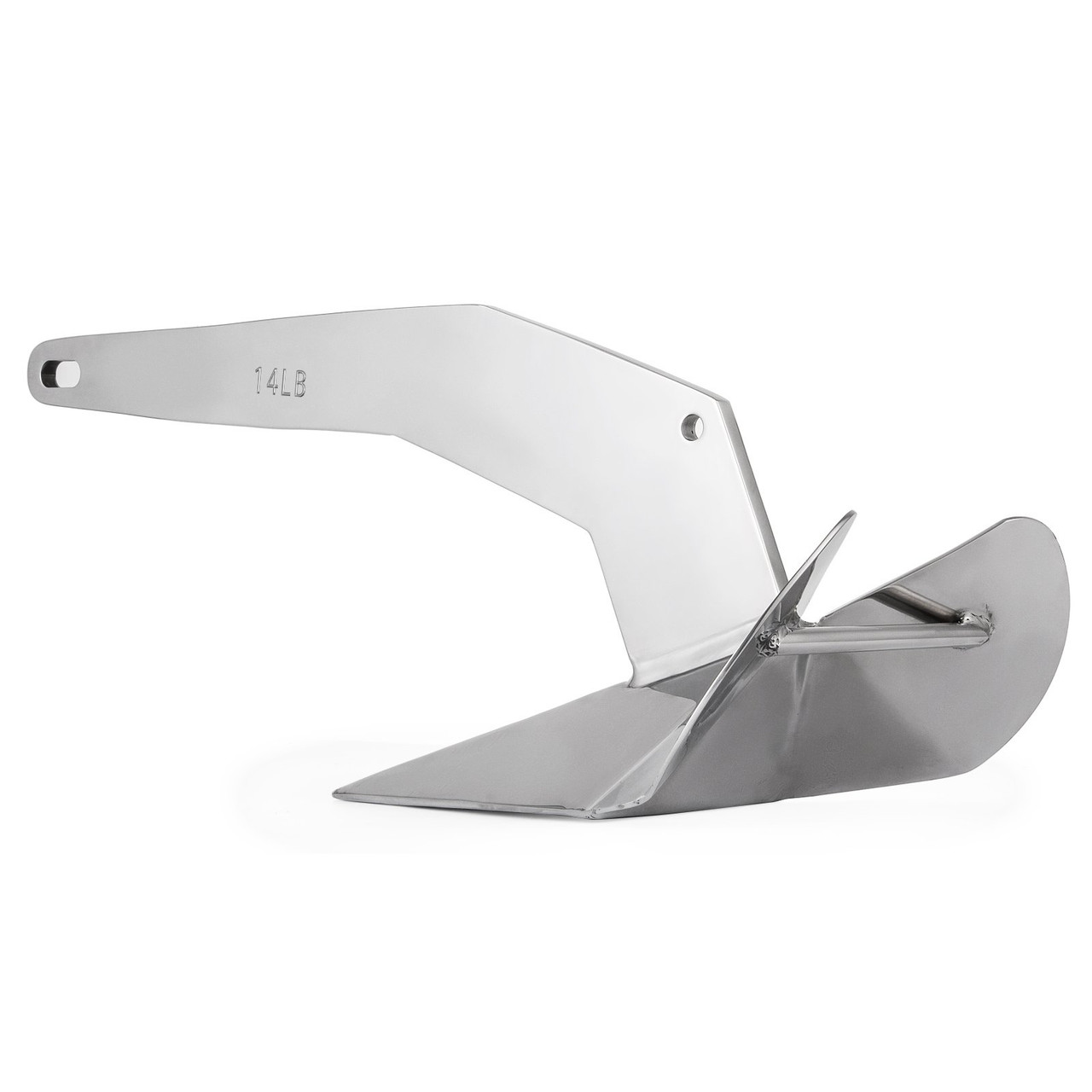 14lb 6.35 kg Stainless Steel Delta Style Boat Anchor Boats From 20-35 ft