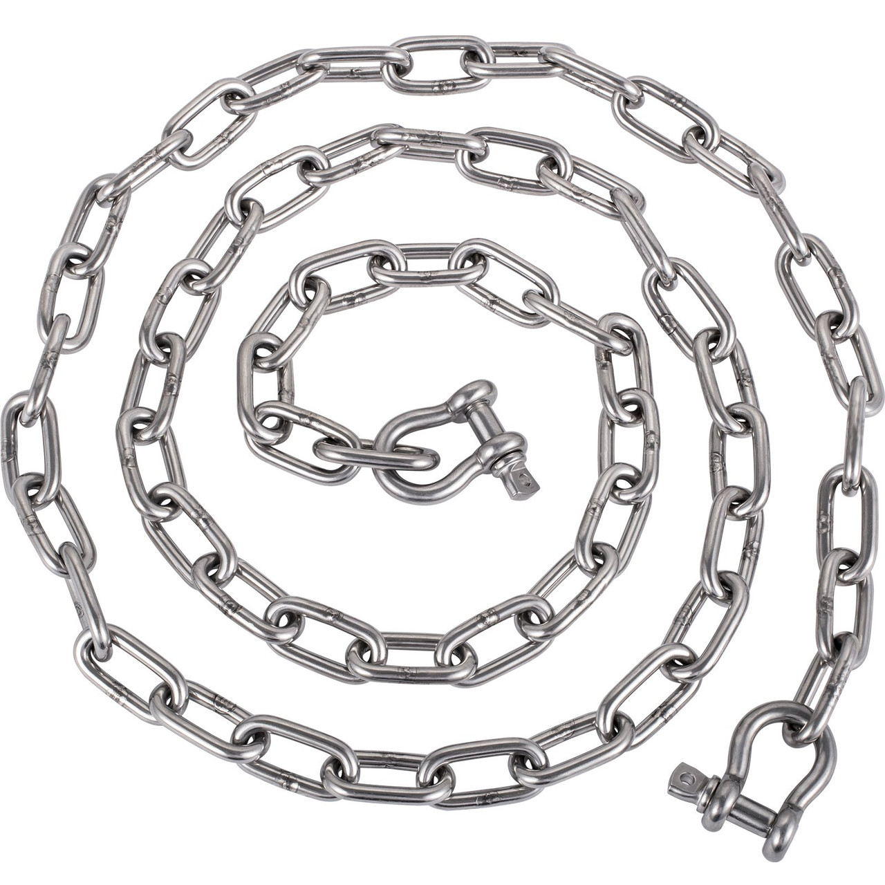 Anchor Chain, 20' x 5/16 316 Stainless Steel Chain, 3/8 Anchor