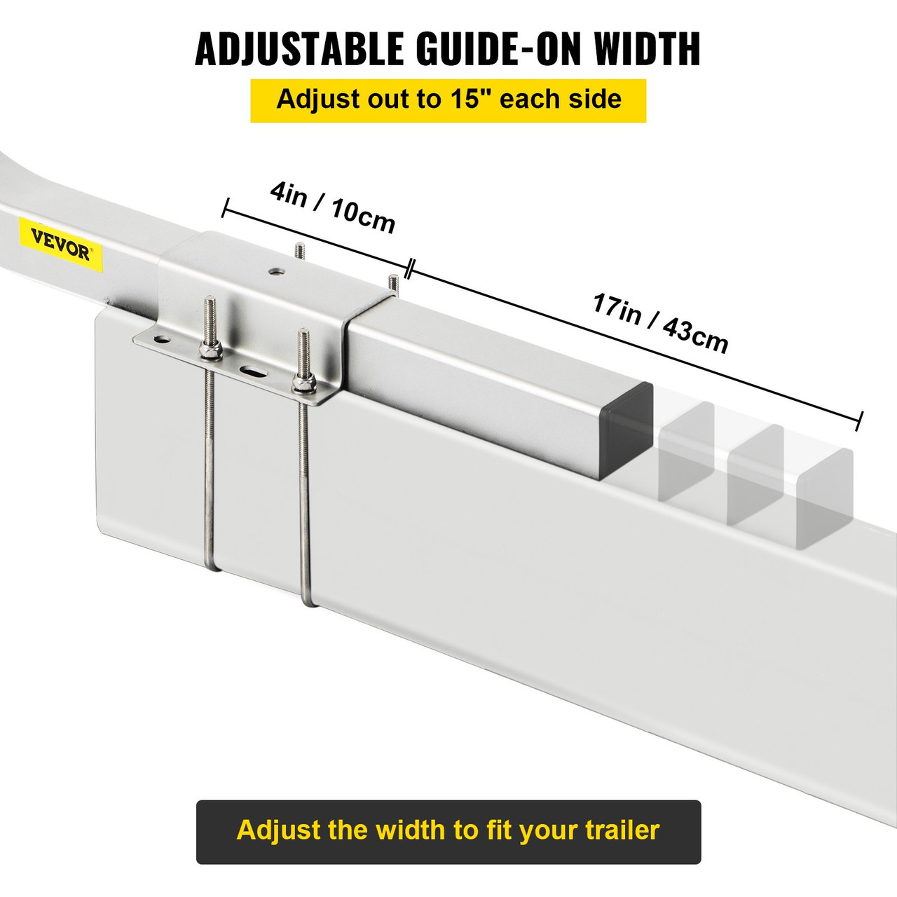 Boat Trailer Guide-on 40" Trailer Post Guide on w/ Tube Cover?LED Light