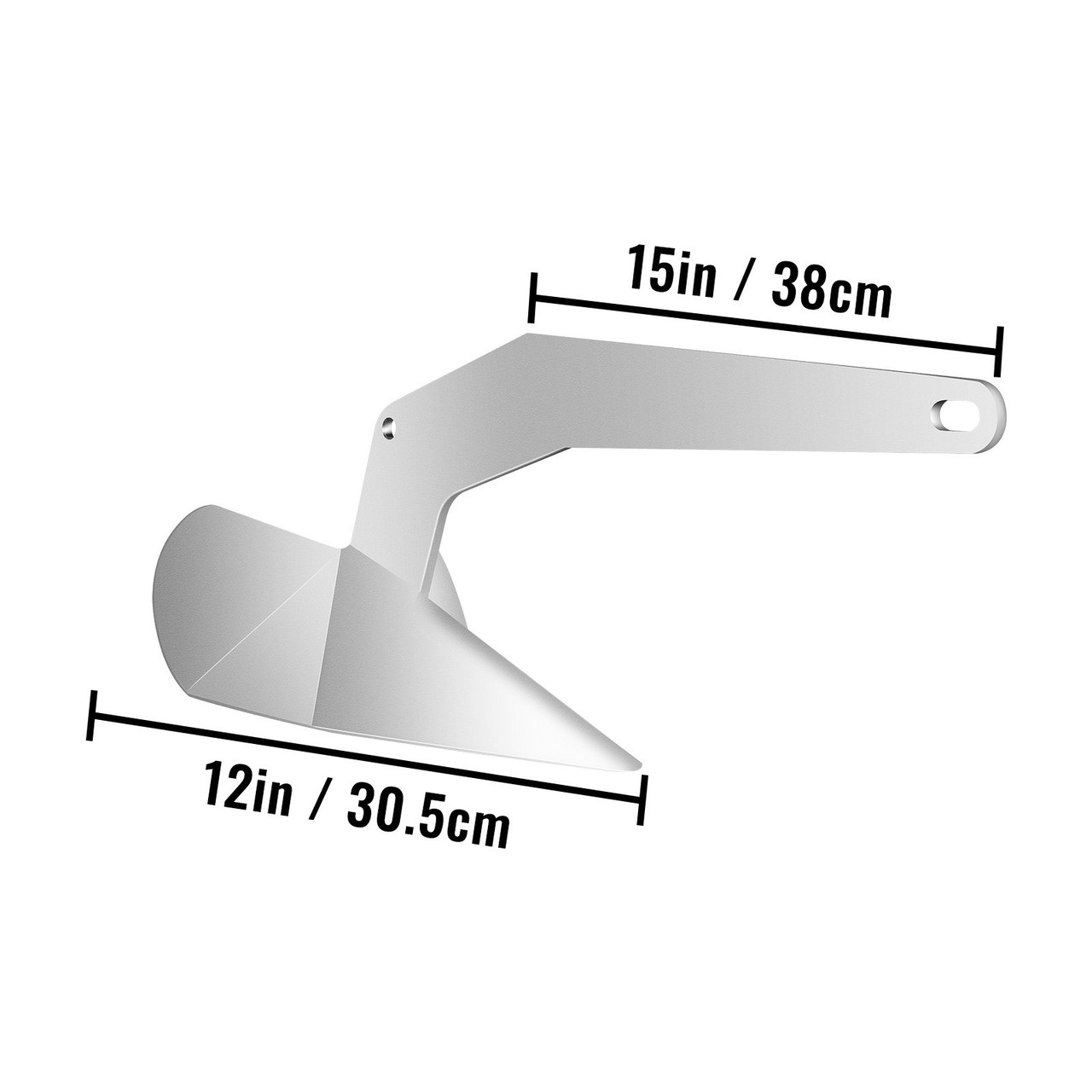 Delta Type Boat Anchor 9 lb 4 kg Delta Anchor, Galvanized Steel Boat Anchor, Triangle Plow Anchor Boat Marine Anchor, Heavy Duty Plow Anchor for Boat Mooring on The Beach, for Small Boats