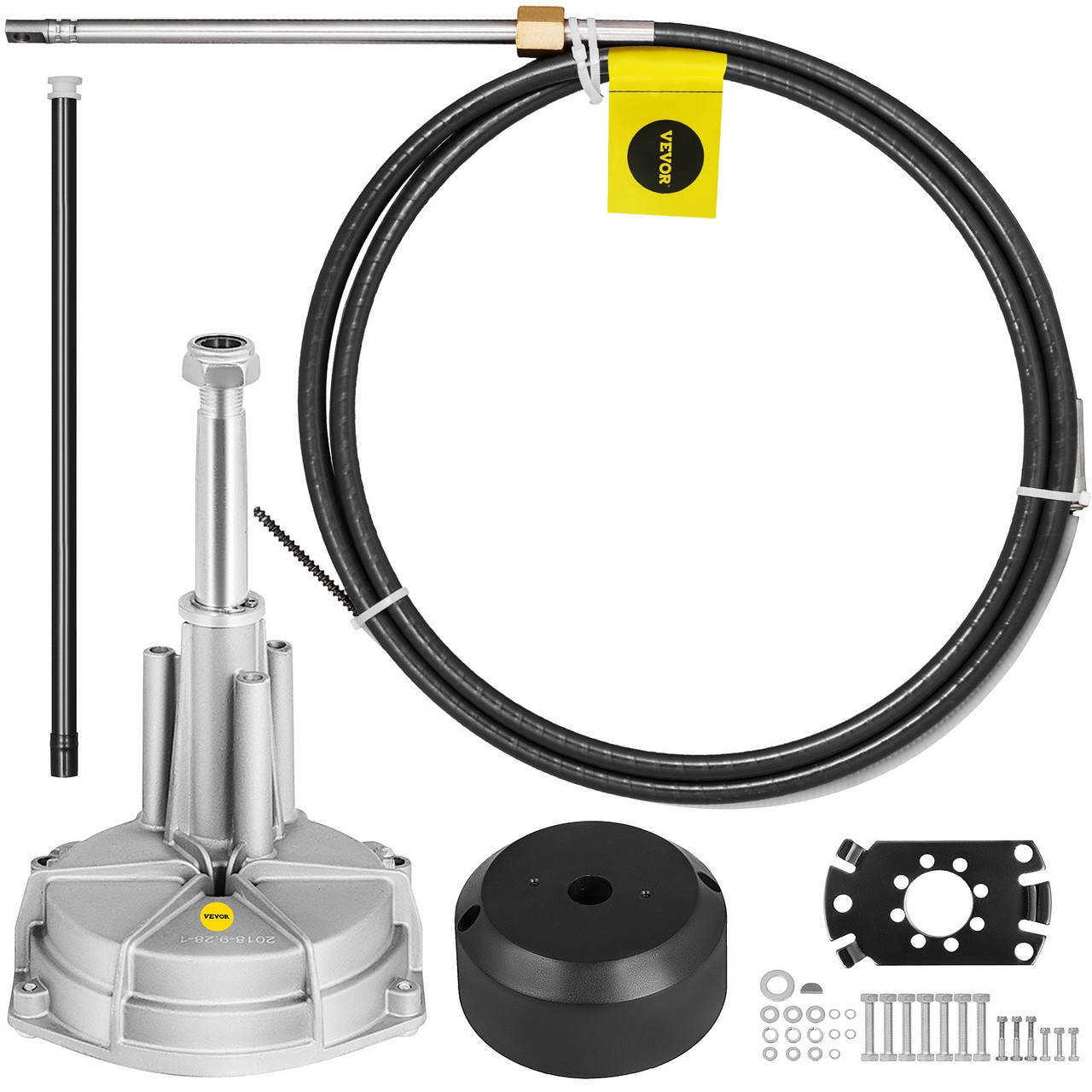 Outboard Boat Steering With 16' Steering Cable Marine Steering System 3/4'' Shaft