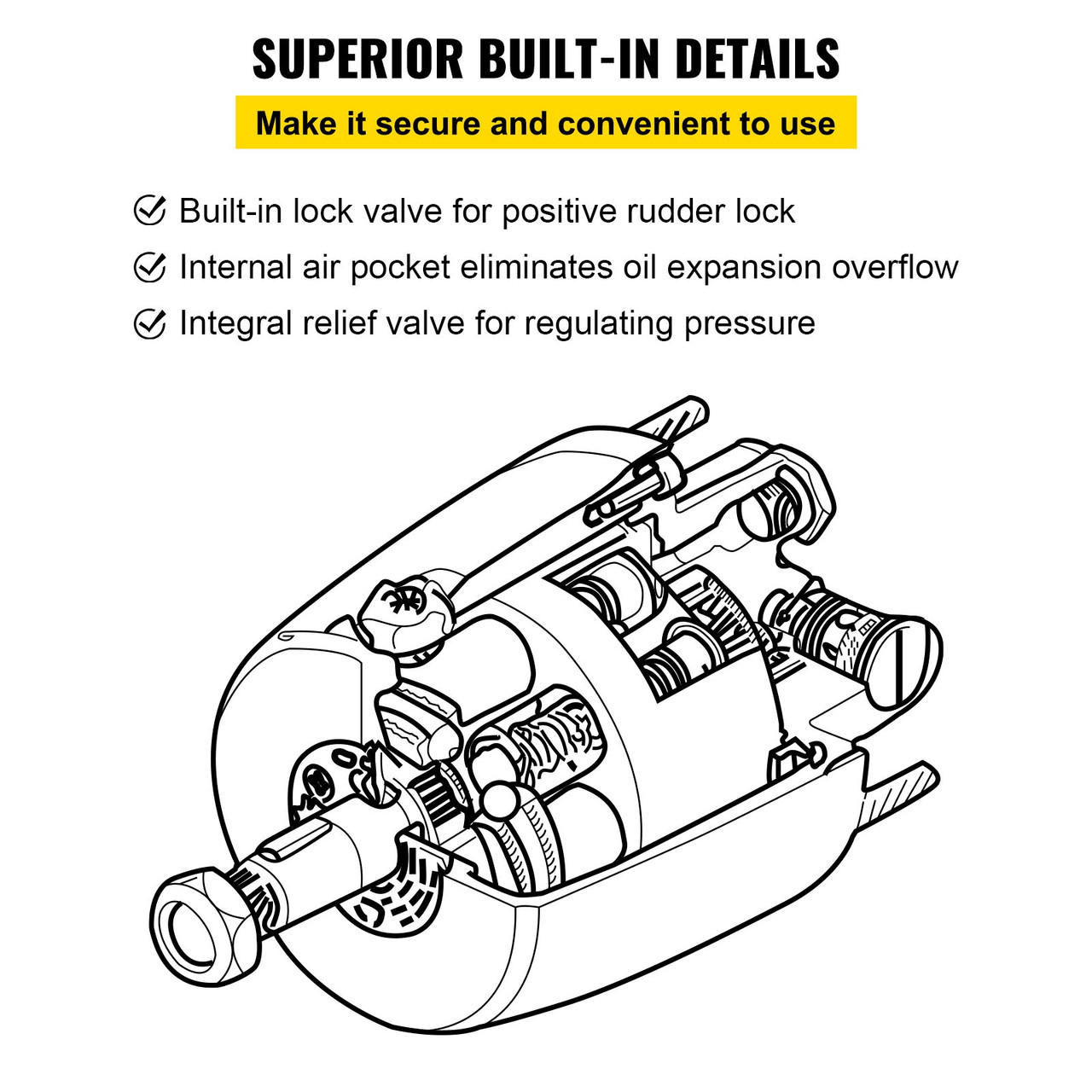 150HP Helm Hydraulic Outboard Steering Pump HH4314-3