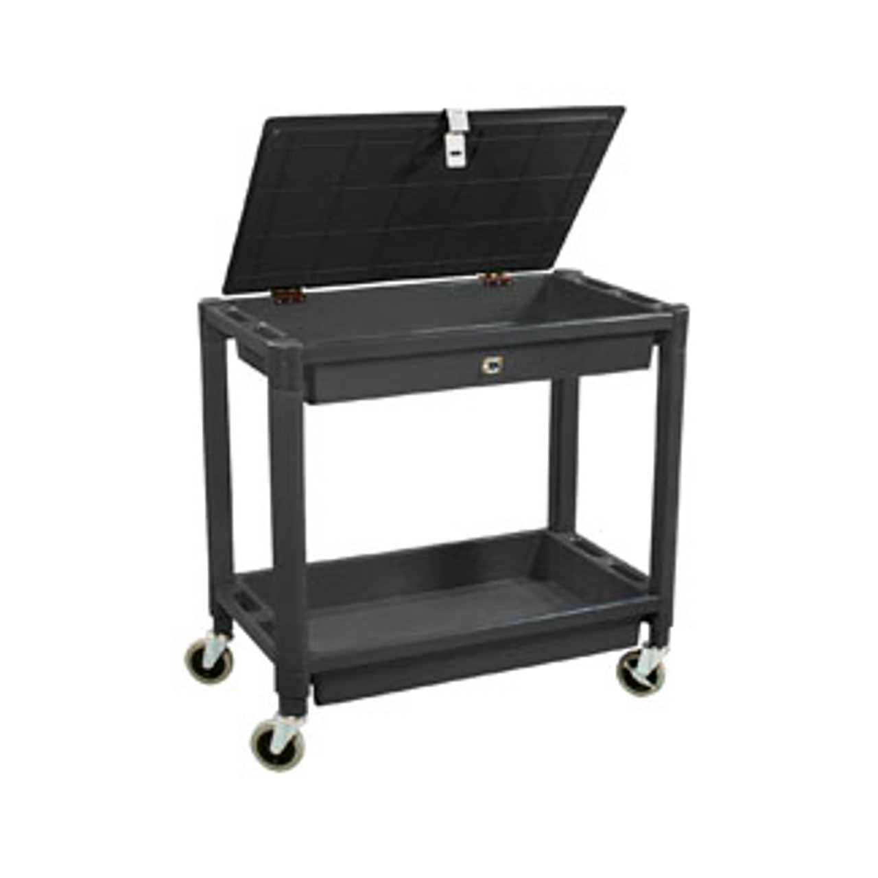 2 Shelf 30in. Plastic Service Cart