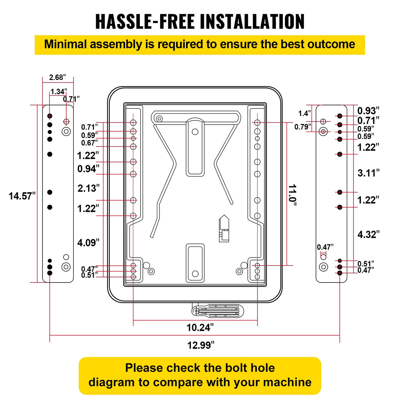 Low Profile Suspension Seat With Armrest Dozer Backhoe Tractor Skidsteer
