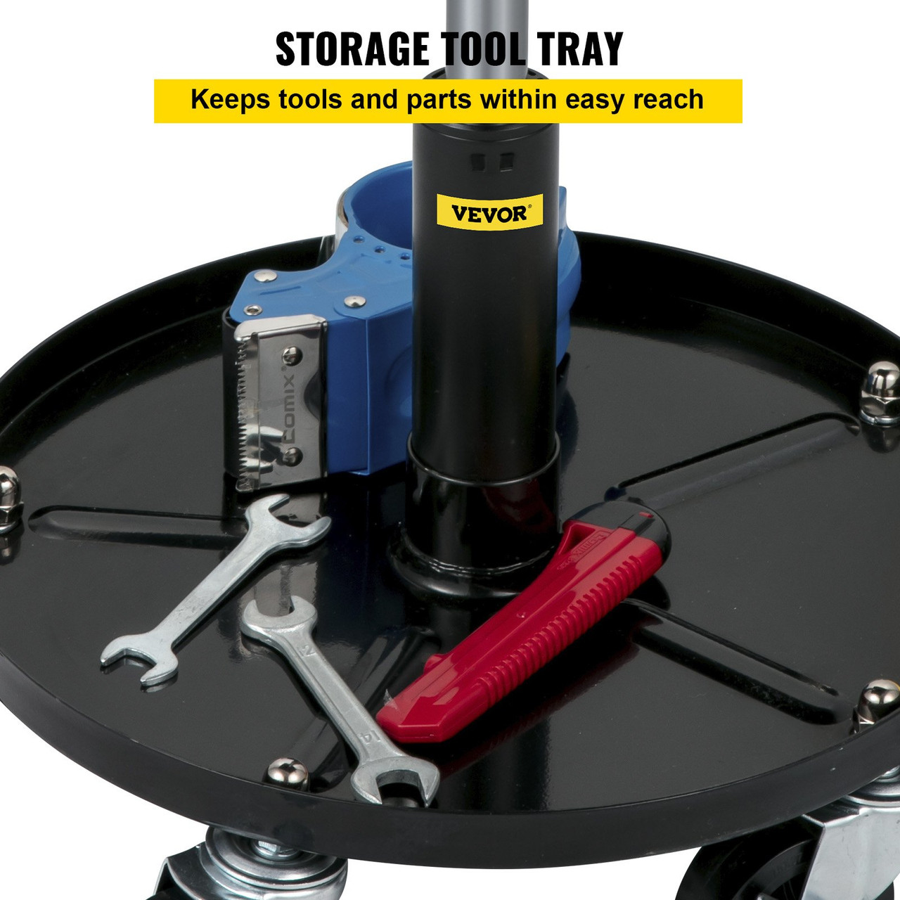 Rolling Garage Stool 300LBS Adjustable Mechanic Work Shop Seat w/Casters
