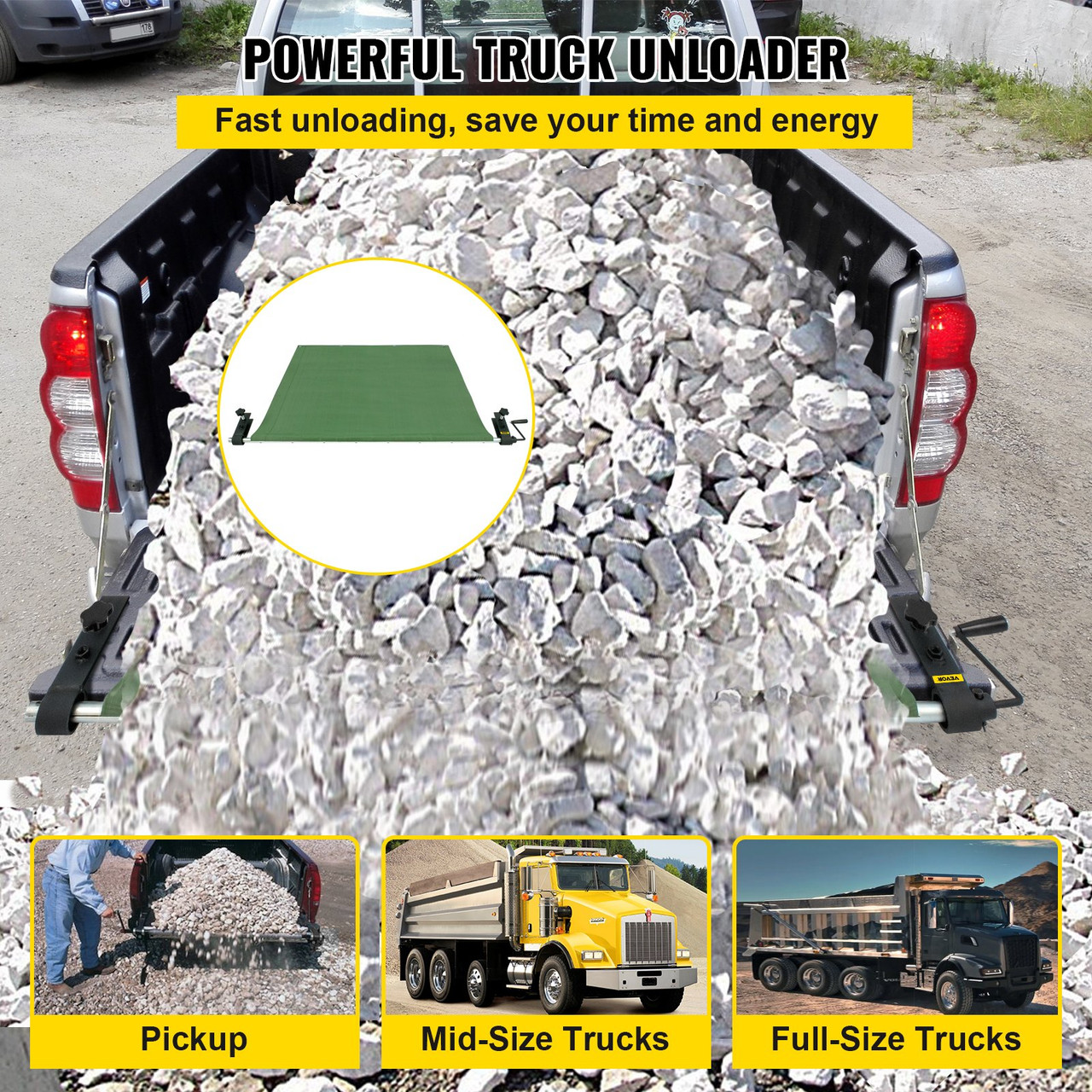 Truck Bed Unloader Pickup Truck Unloader 2000lbs Capacity Heavy Duty Sheet