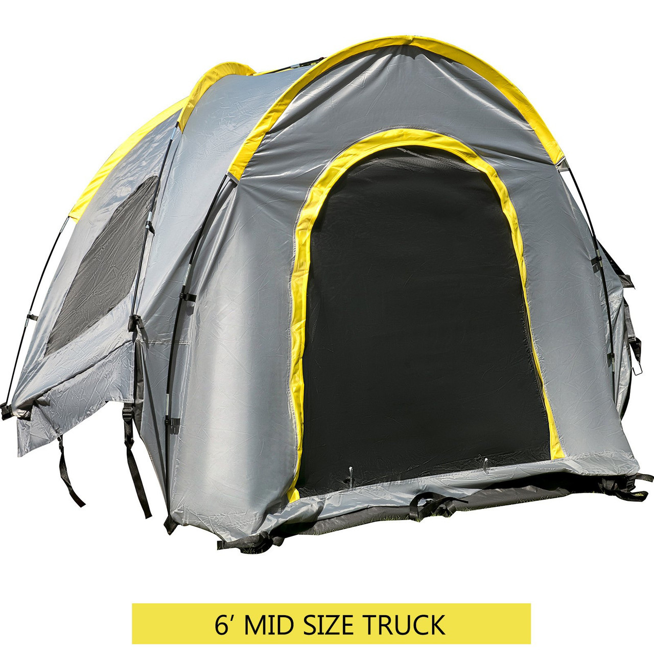 Truck Tent 6' Tall Bed Truck Bed Tent, Pickup Tent for Mid Size Truck, Waterproof Truck Camper, 2-Person Sleeping Capacity, 2 Mesh Windows, Easy to Setup Truck Tents for Camping, Hiking