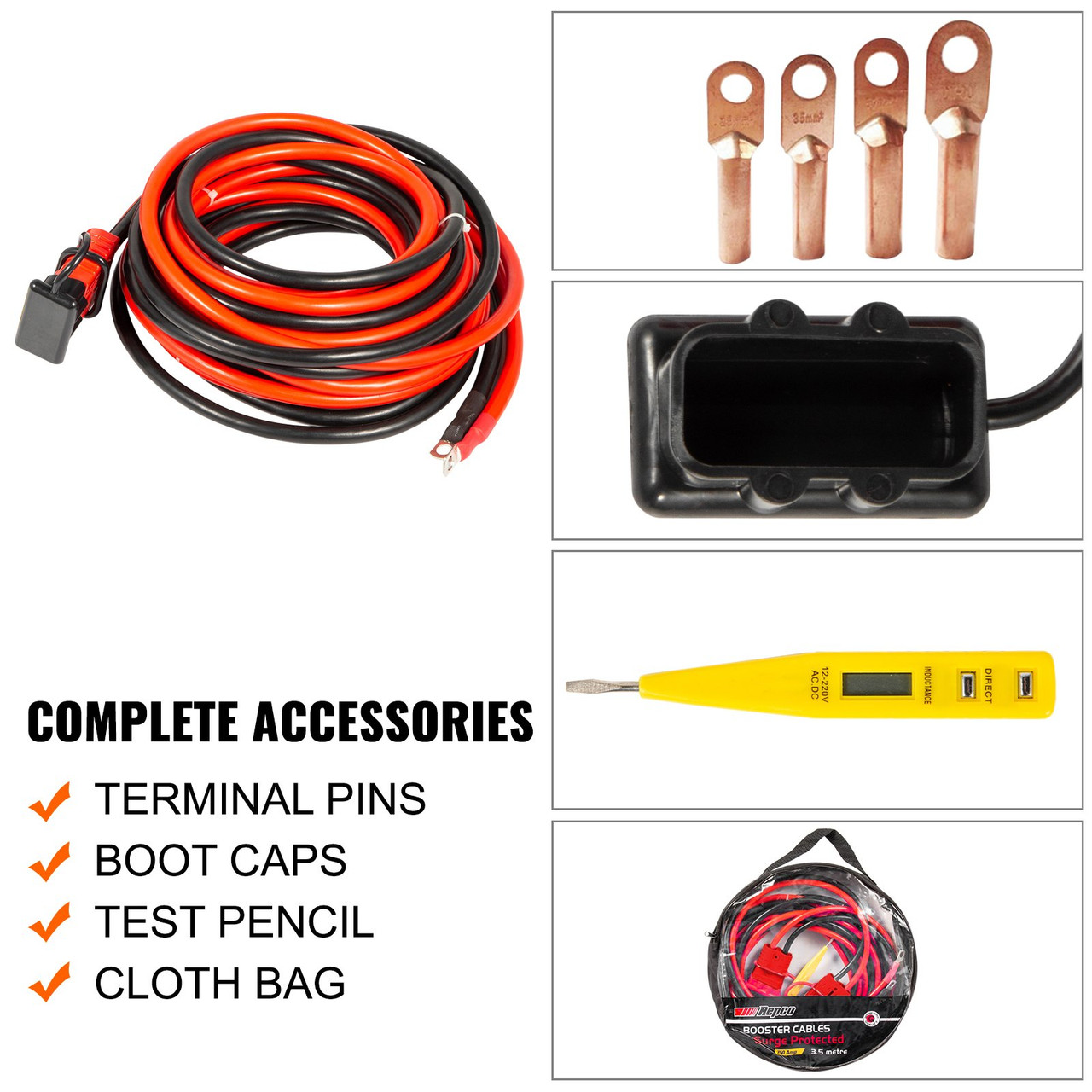 Winch Wiring Kit 2 Gauge 32 FT Winch Quick Connect Power Cable, Universal Hi-Amp Wiring Kit, Power Disconnect Jumper Cable Connector Kit, Winch Power Cable Kit for Trailer/Truck Winch/ATV