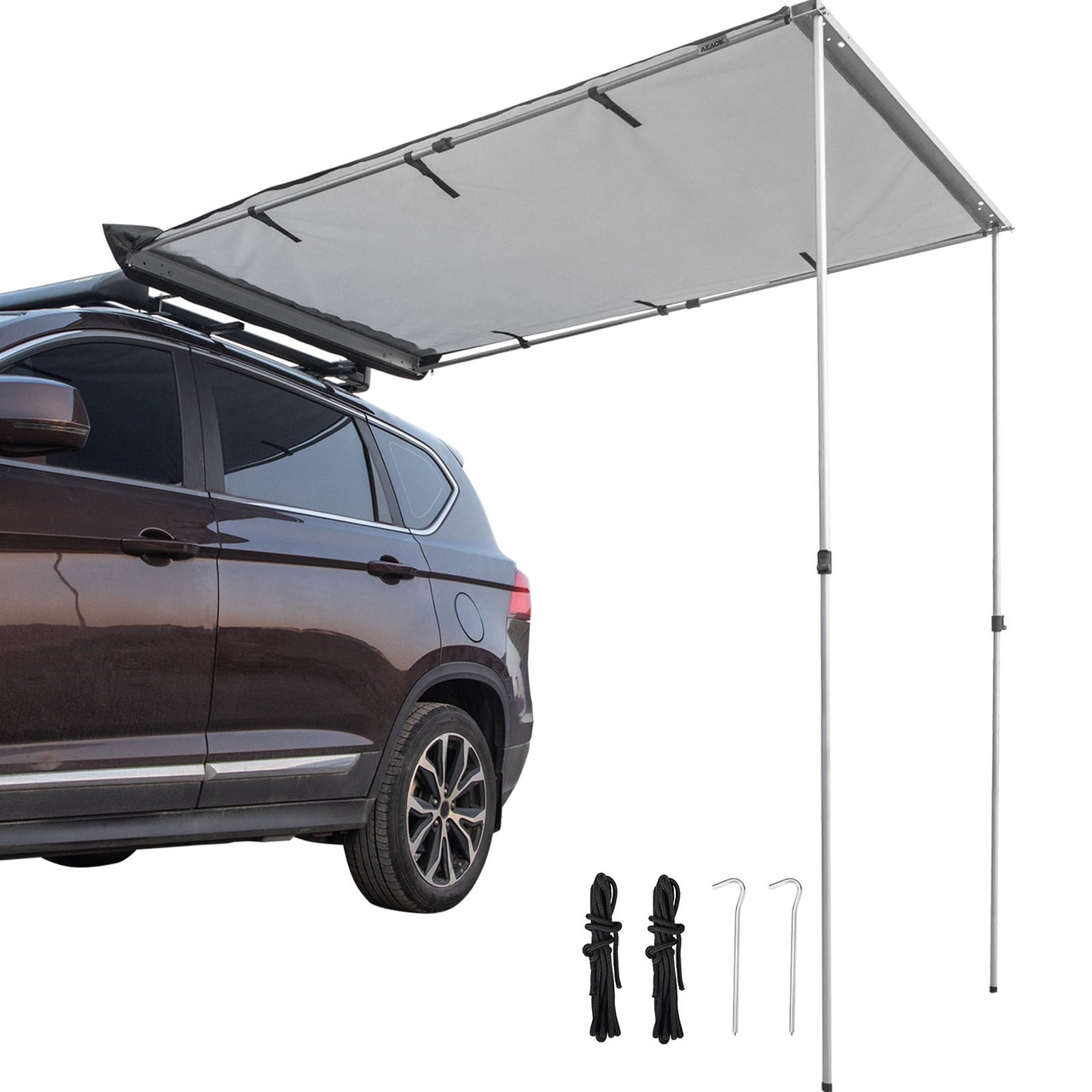 Car Awning Car Tent Retractable Waterproof SUV Rooftop Grey 5'x8.2'