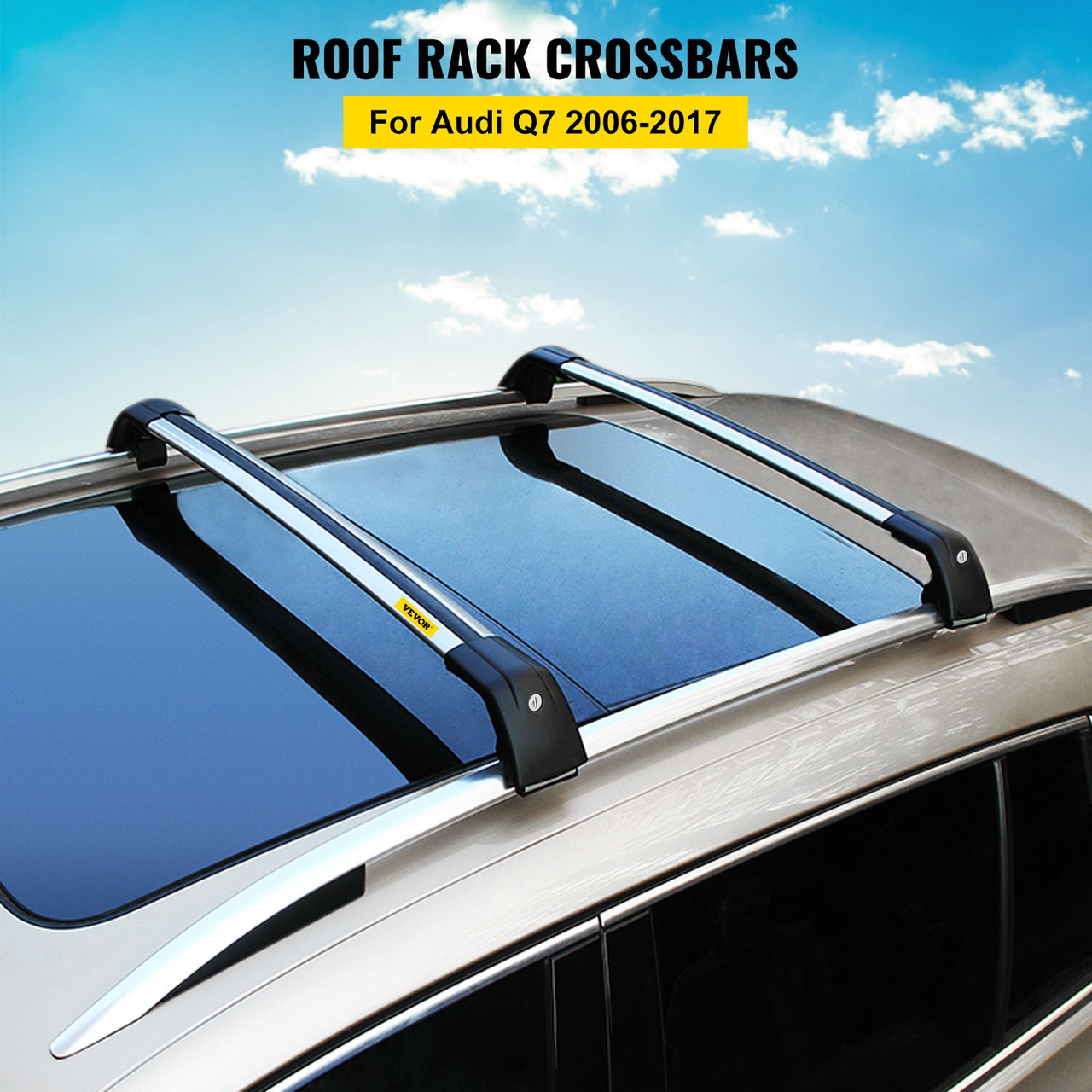 New Top Roof Rack For Audi Q7 2006-2017 Baggage Luggage Aluminum Rail Cross Bar