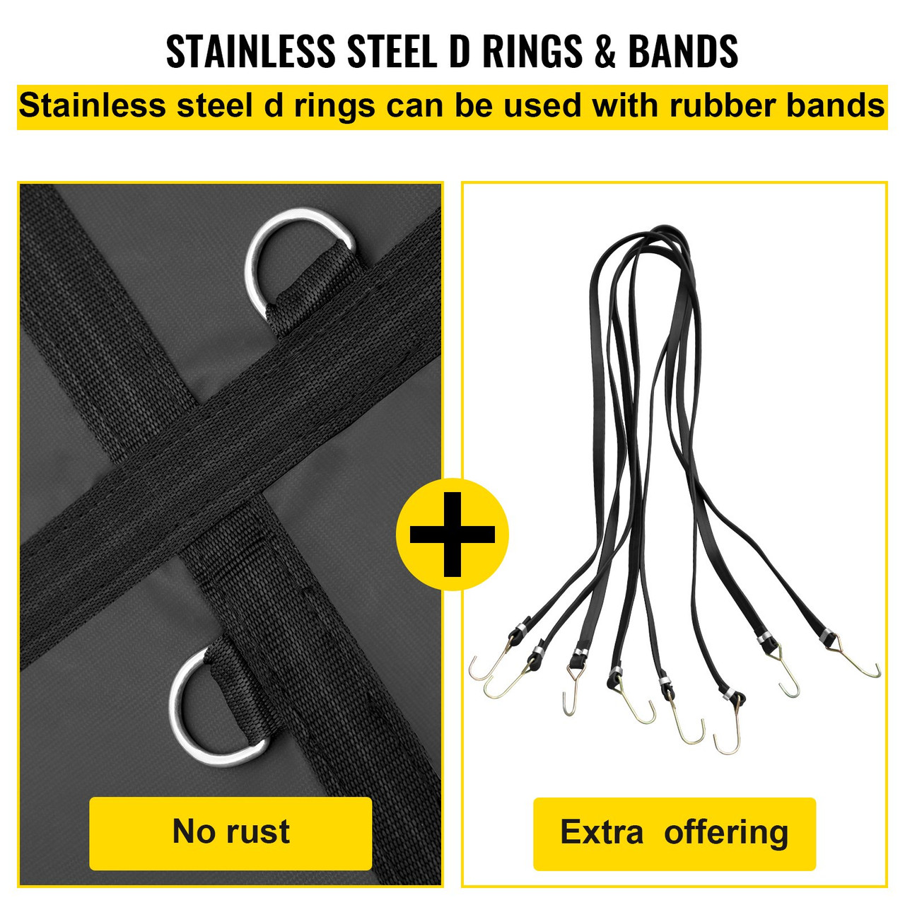 Flatbed Tarps, 18OZ Flatbed Truck Tarp, 16x27 Ft Vinyl Lumber Tarp, Black Heavy Duty Trailer Tarp with Stainless Steel D Rings and a Flap for Trucks, Vans, Boats, Machinery & Outdoor Materials