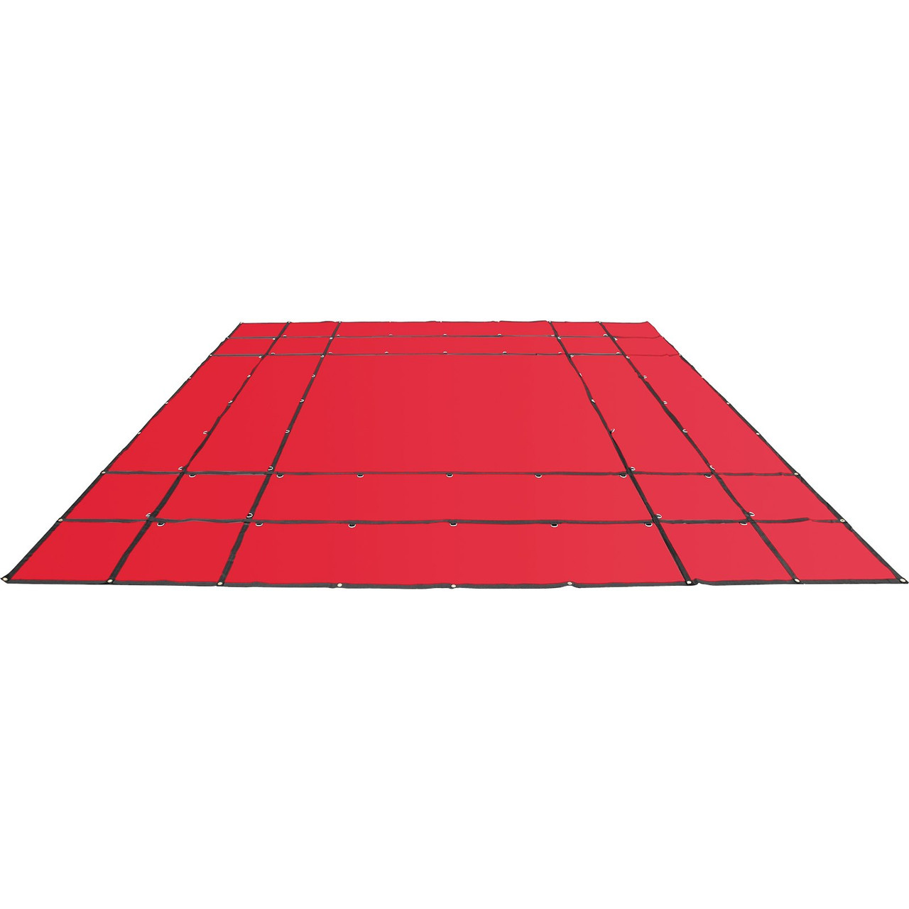 Flatbed Tarps, 18OZ Flatbed Truck Tarp, 16x24 Ft Polyethylene Lumber Tarp, Red Heavy Duty Trailer Tarp with Stainless Steel D Rings for Trucks, Vans, Small Boats, Machinery & Outdoor Materials