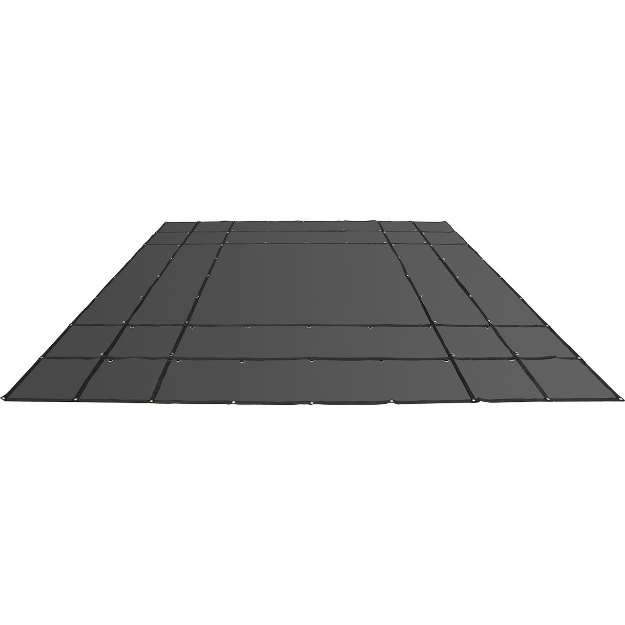 Flatbed Tarps, 18OZ Flatbed Truck Tarp, 16x24 Ft Polyethylene Lumber Tarp, Black Heavy Duty Trailer Tarp with Stainless Steel D Rings For Trucks, Vans, Small Boats, Machinery & Outdoor Materials